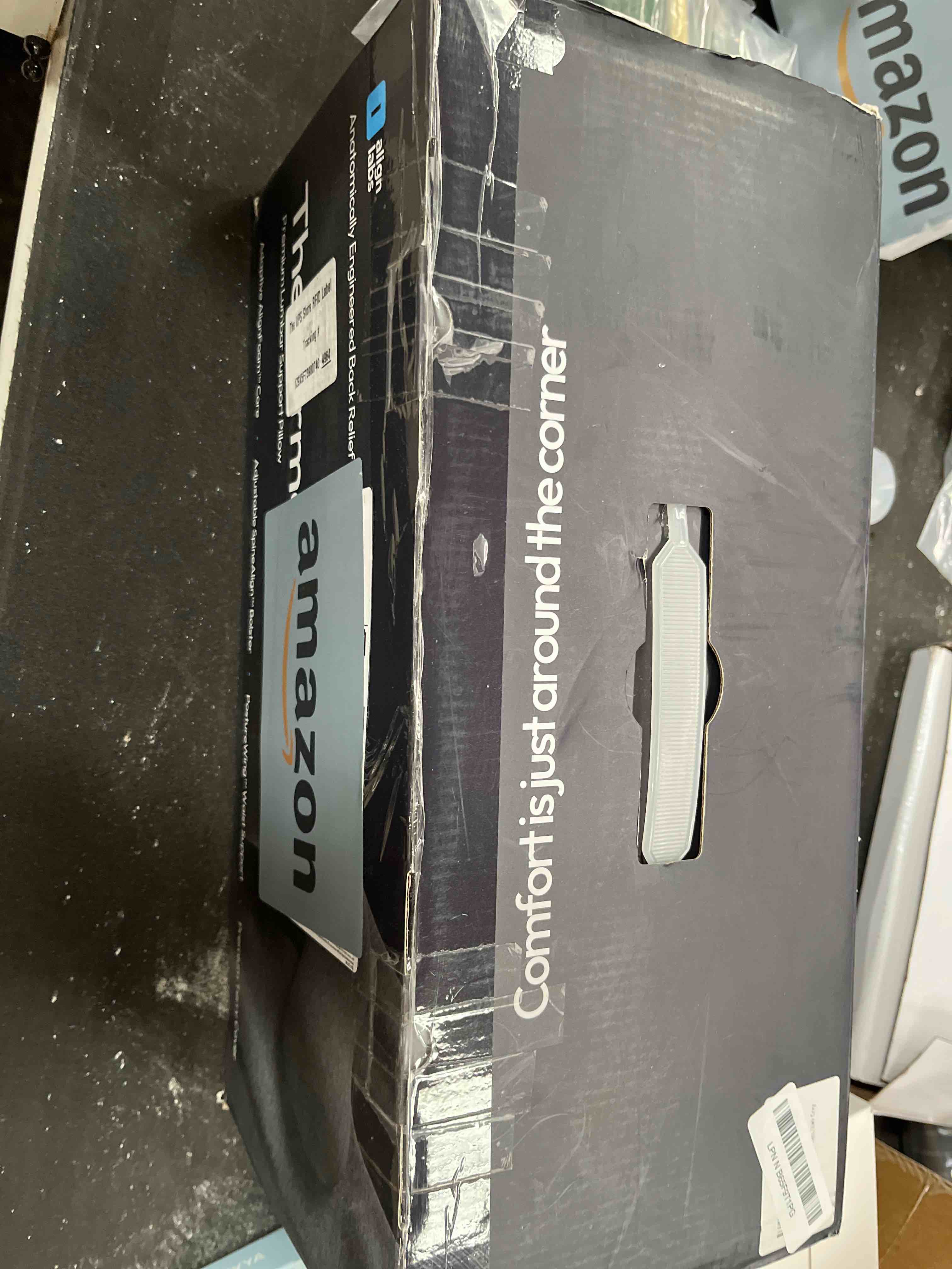 Condition photo showing Good Condition for lumbar support pillow for office chair - lower back pain relief cushion with adjustable spinealign™ bolster, memory foam pillow for car, couch, gaming seats - dual straps, dark grey