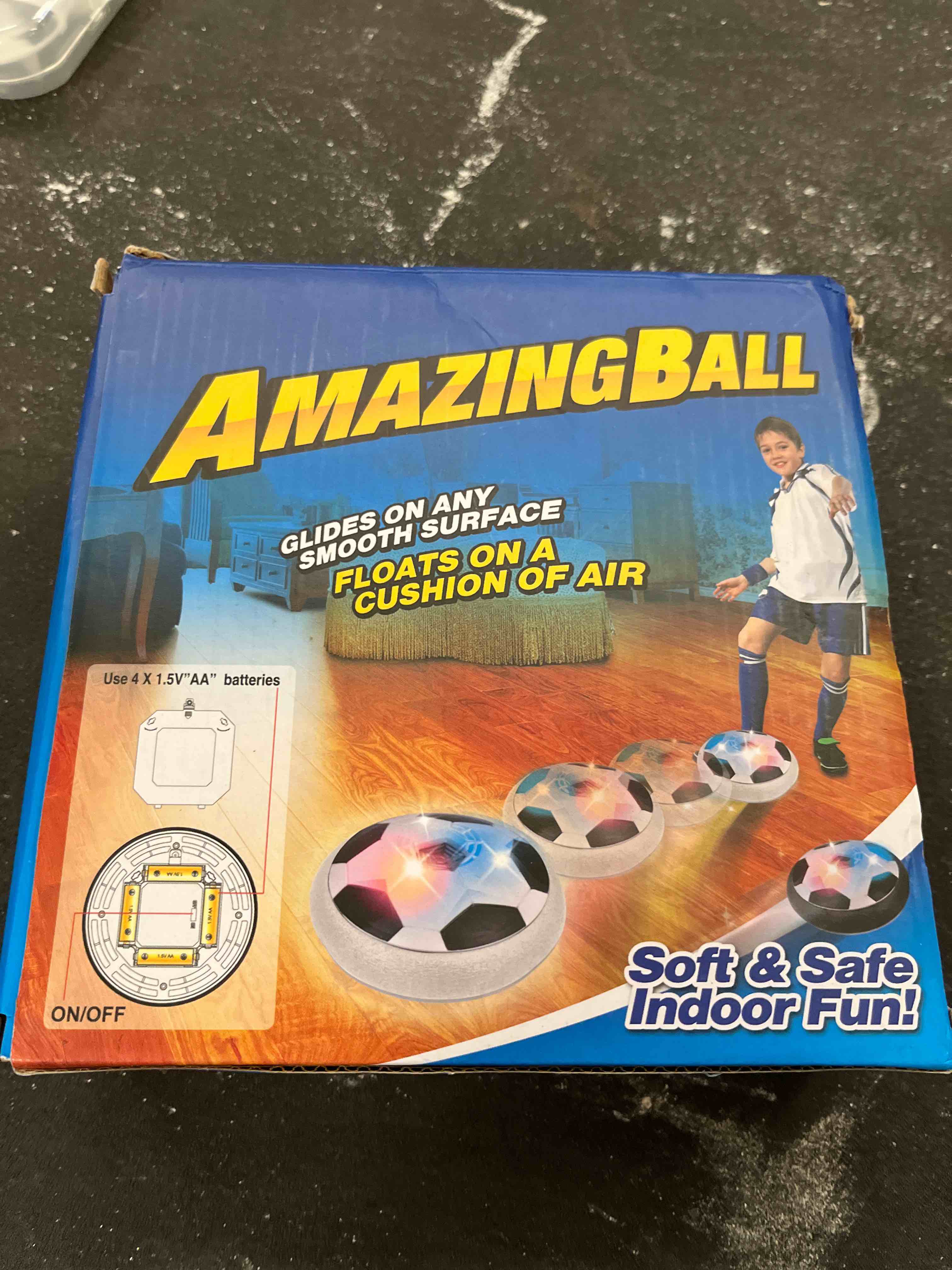 Condition photo showing Good Condition for toyk boy toys - led hover soccer ball - air power training ball playing football indoor outdoor game - birthday gifts for kids, age 3 4 5 6 7 8-12 year old boys - soccer white