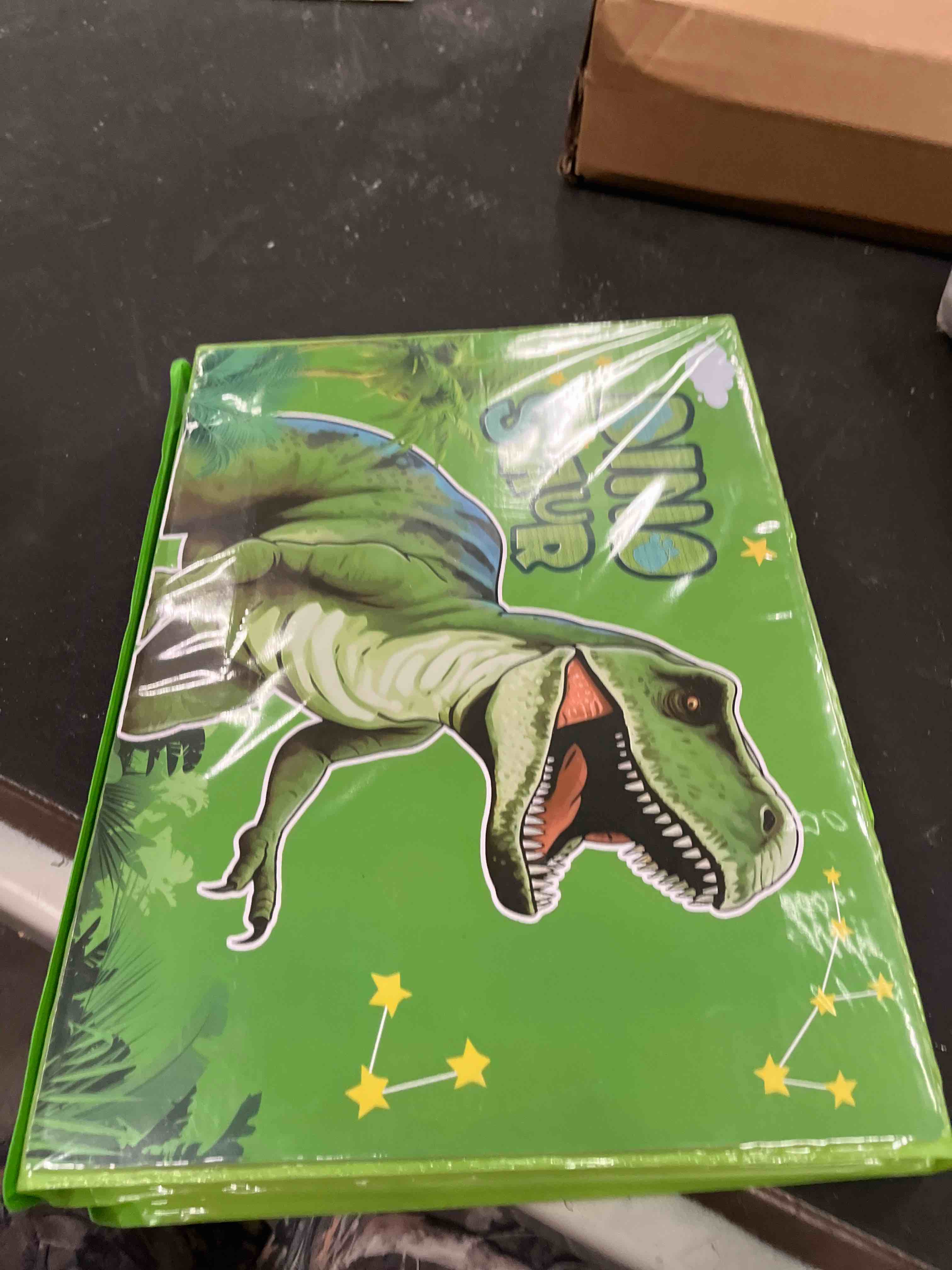 Condition photo showing Good Condition for homicozy art supplies for kids ages 4-12,dinosaur drawing sets art case,coloring kits with double sided trifold easel,crayon,colored pencil,marker,coloring book,drawing stuffs gifts for boys age 4-6-8 green dinosaur