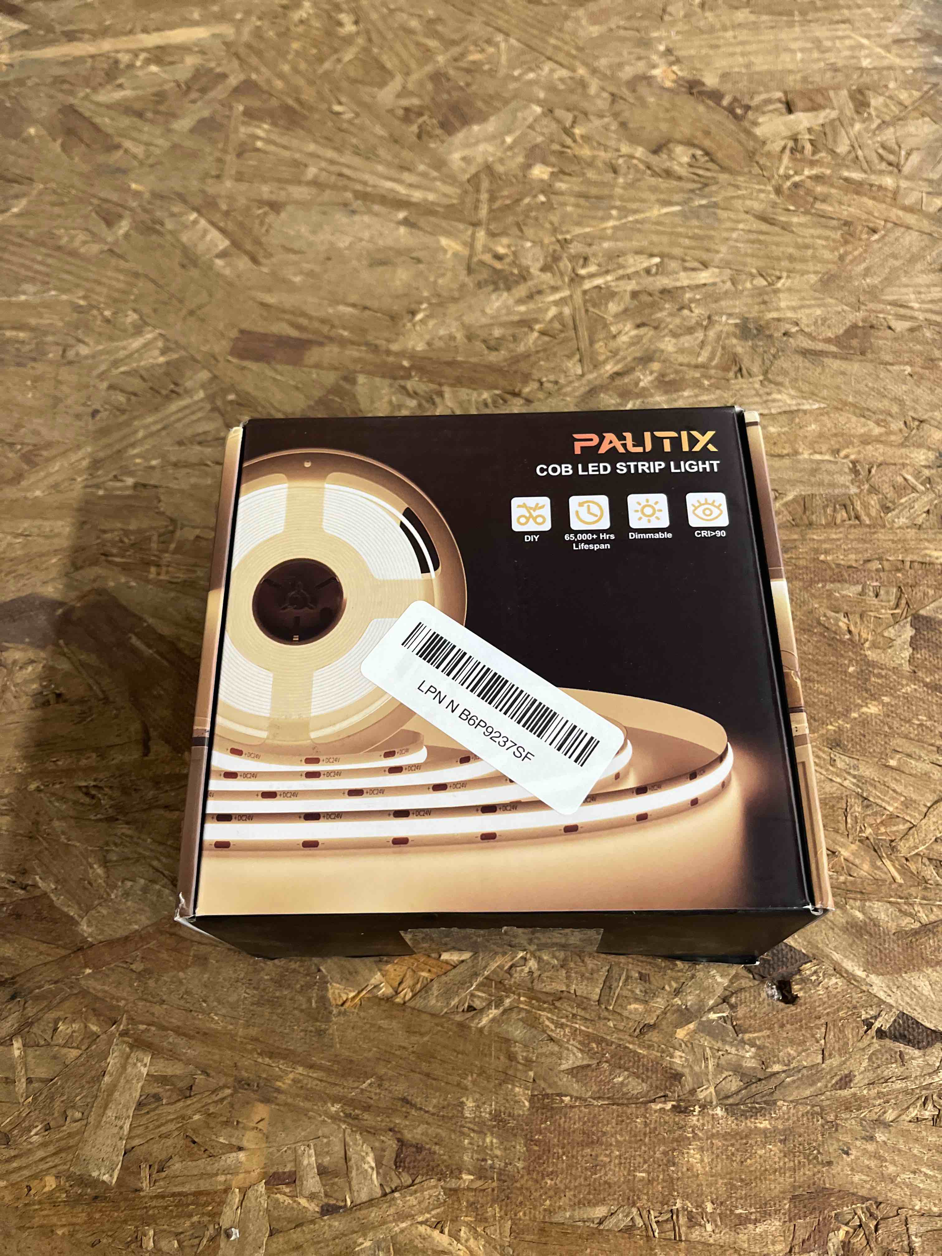 Condition photo showing Good Condition for pautix cob led strip light,led lights 16.4ft,ul listed warm white 2700k dotless strip lights,cri93+ super bright dimmable 24v flexible tape light with rf remote,for cabinets,kitchen office lighting 2700k-16.4ft/5m