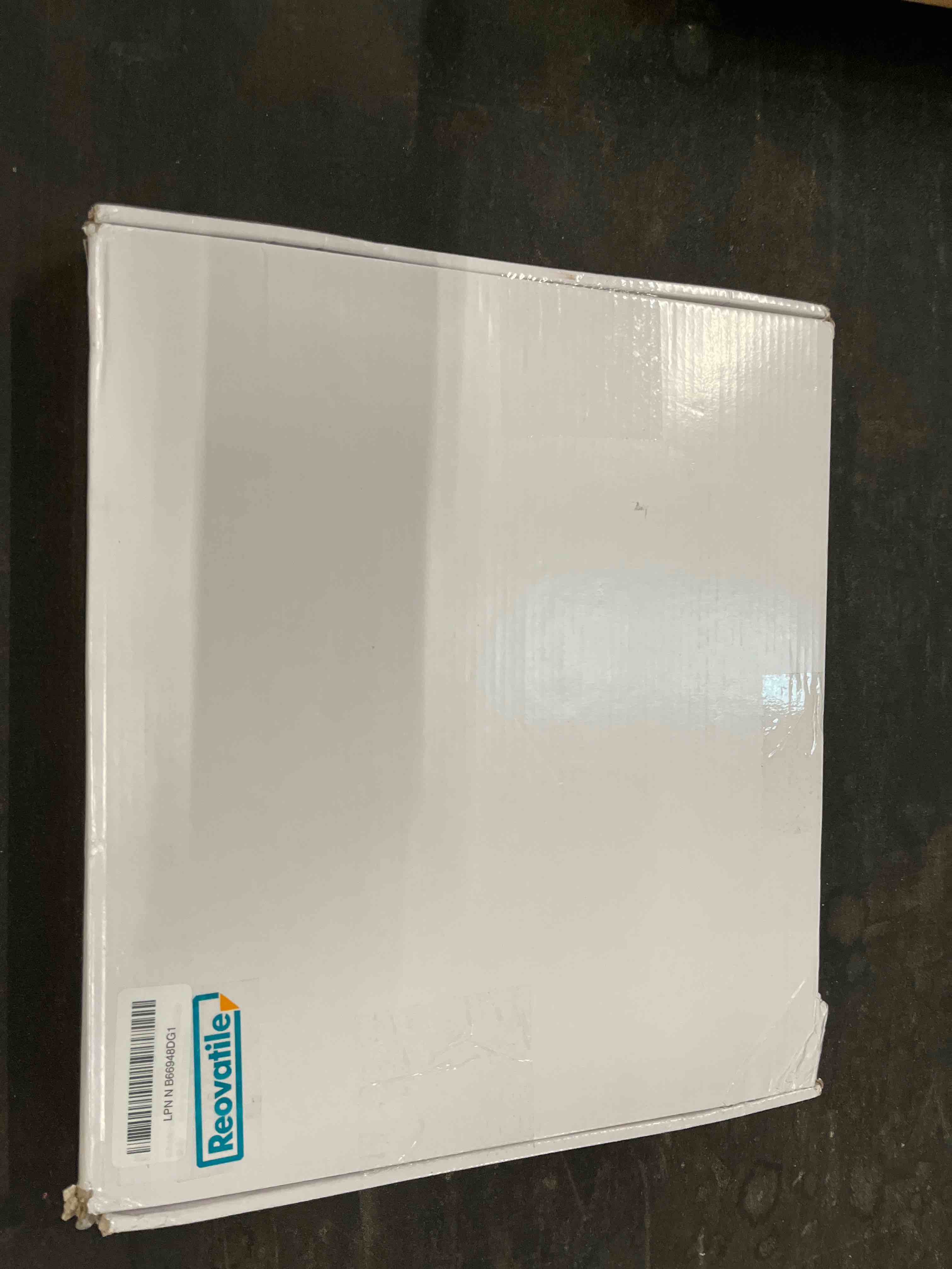 Condition photo showing Good Condition for 2026 new upgrade peel and stick backsplash tile, peel and stick 11.34" x 11.57" wall tile for kitchen, bathroom, fireplace, laundry (polished cream white, 10 packs) 10 polished cream white