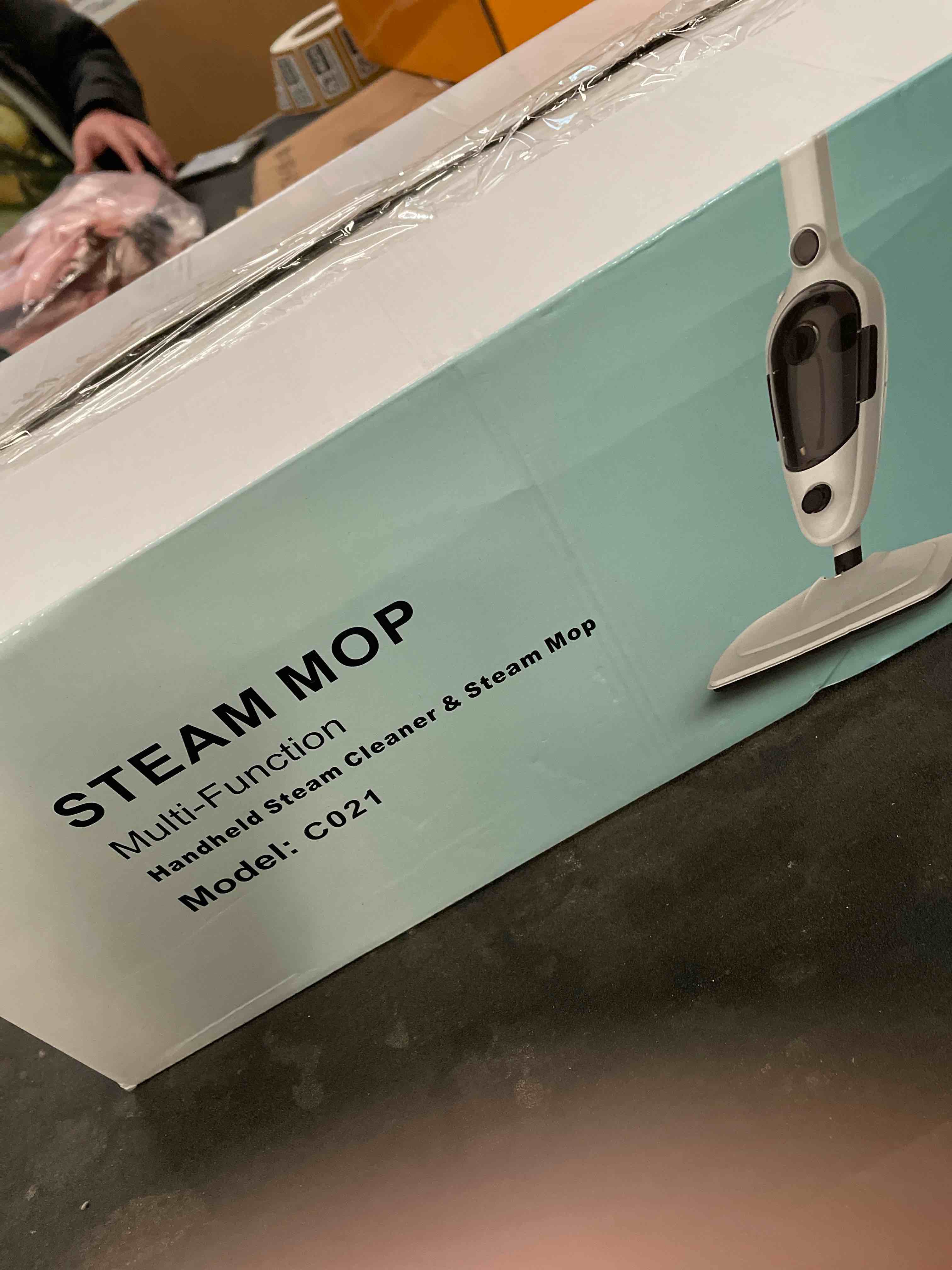Condition photo showing Good Condition for 11-in-1 steam mop, powerful handheld steam cleaner for home with 23ft cord &15.2 oz water tank, 3 steam modes multipurpose steam mop for hardwood floors, clothes, tile, windows, carpet