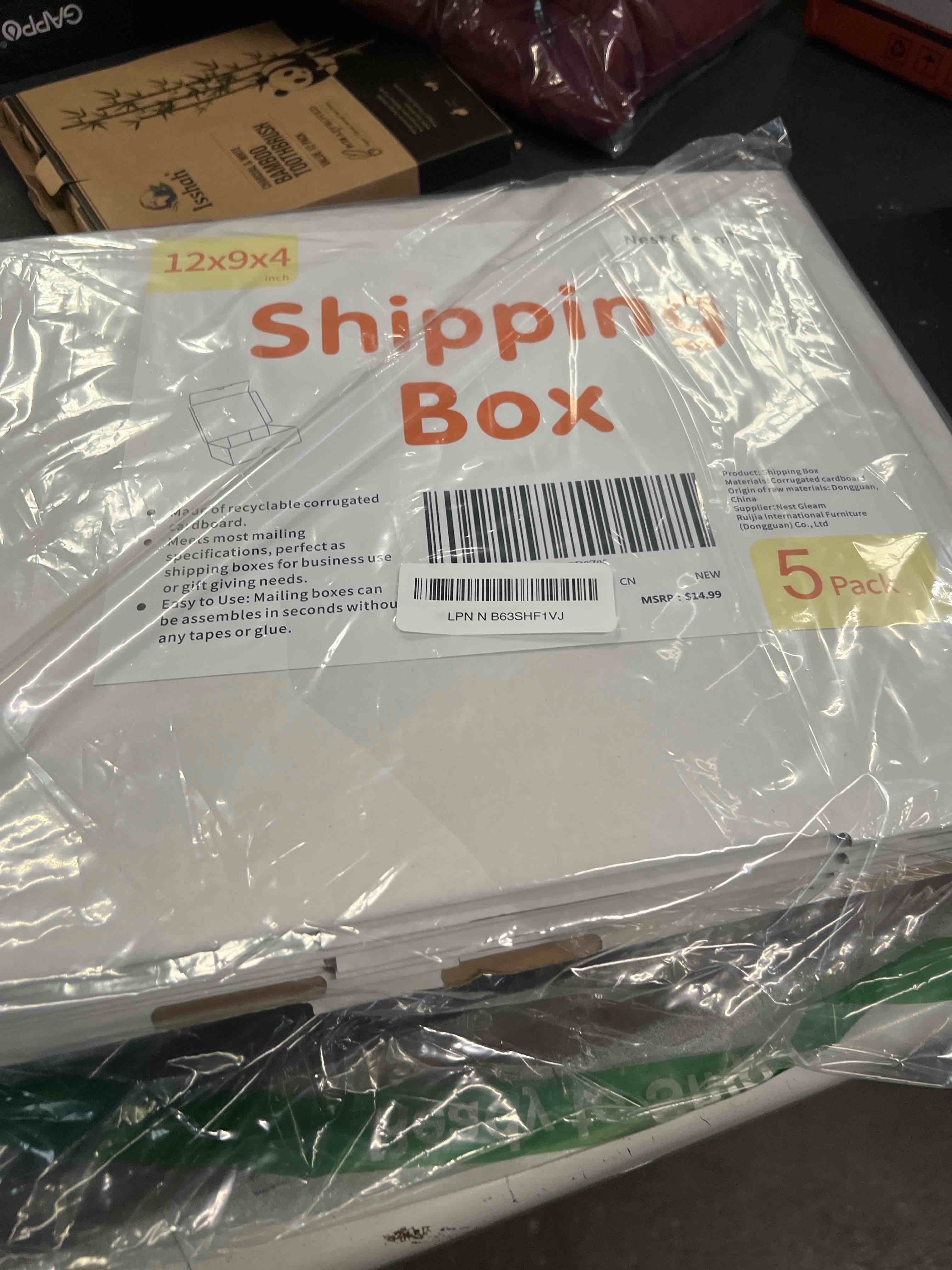 Condition photo showing Good Condition for 12"x9"x4" shipping boxes set of 5, white corrugated cardboard box literature mailer 12"x9"x4"/ 5-pack white
