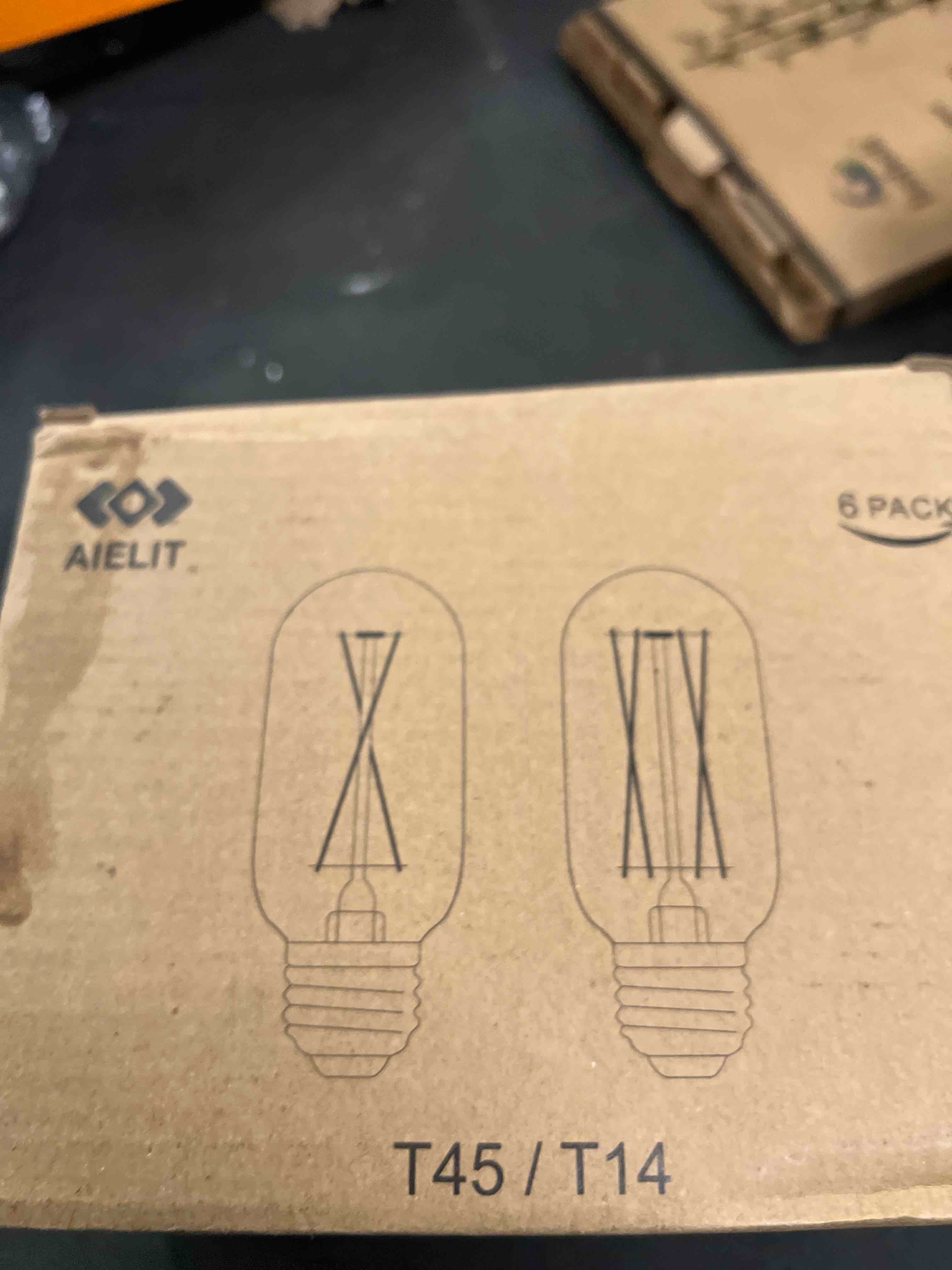 Condition photo showing Good Condition for t45/t14 led light bulb dimmable, 4w(40 watt equivalent), bright white 4000k, daylight e26 base led tube bulbs for household mason jars ceiling fan hanging pendant lamp chandelier, 6-pack clear t45 4w neutral white 4000k 6pack