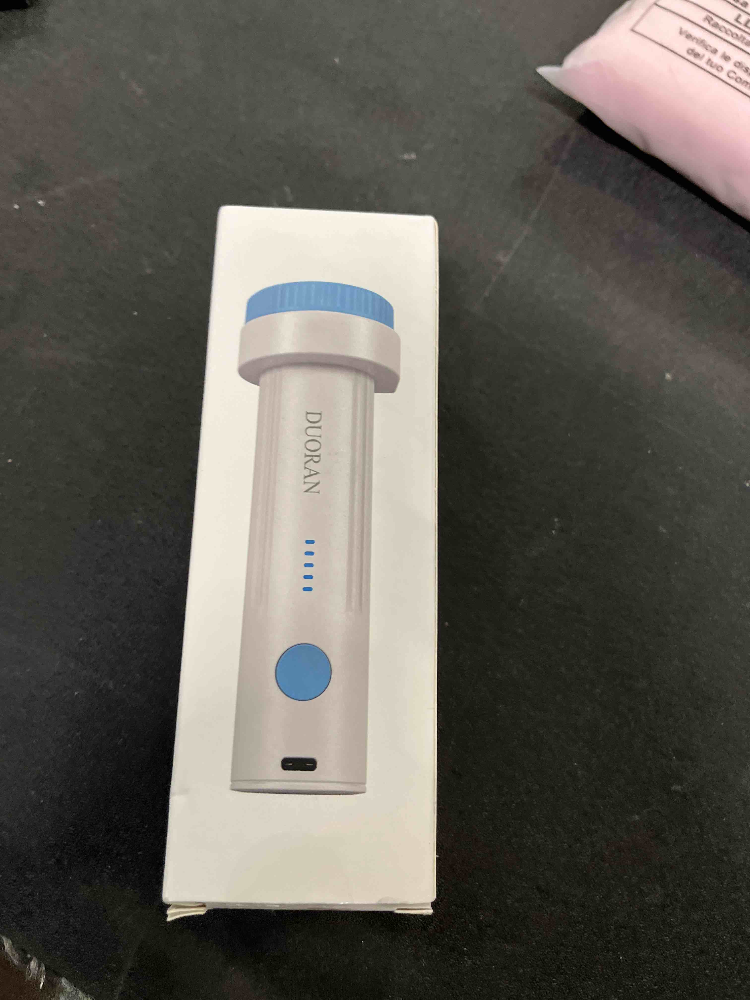 Condition photo showing Good Condition for duoran cordless electric vacuum pump for vacuum storage bags travel air pump, portable usb rechargeable seal & compression bag pump for clothes, blankets & bedding (storage bags not included)