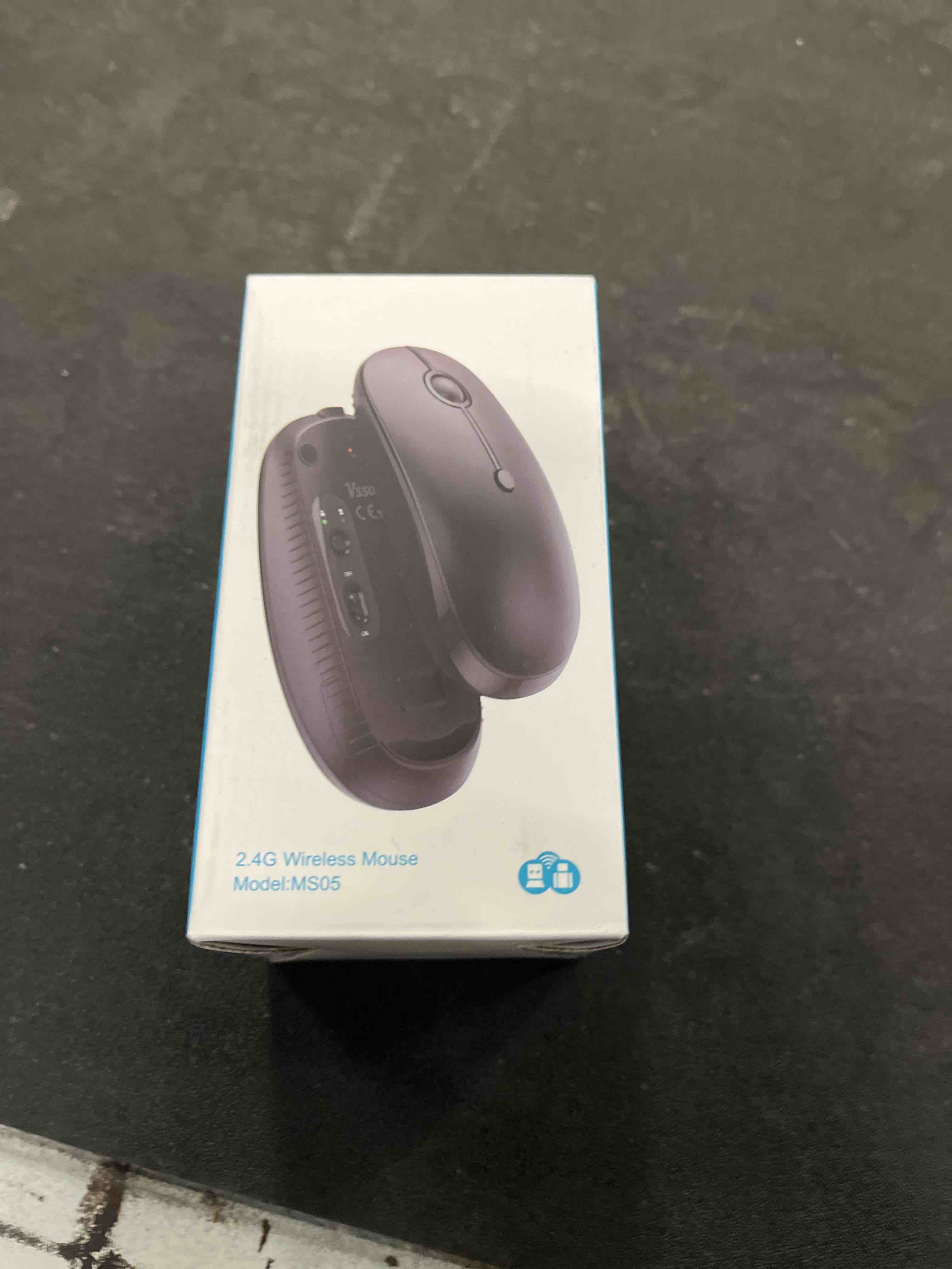 Condition photo showing Good Condition for vssoplor type c wireless mouse, usb c macbook wireless mouse dual mode cordless mice with usb and type c receiver compatible with pc, laptop, macbook and all type c devices-black and silver