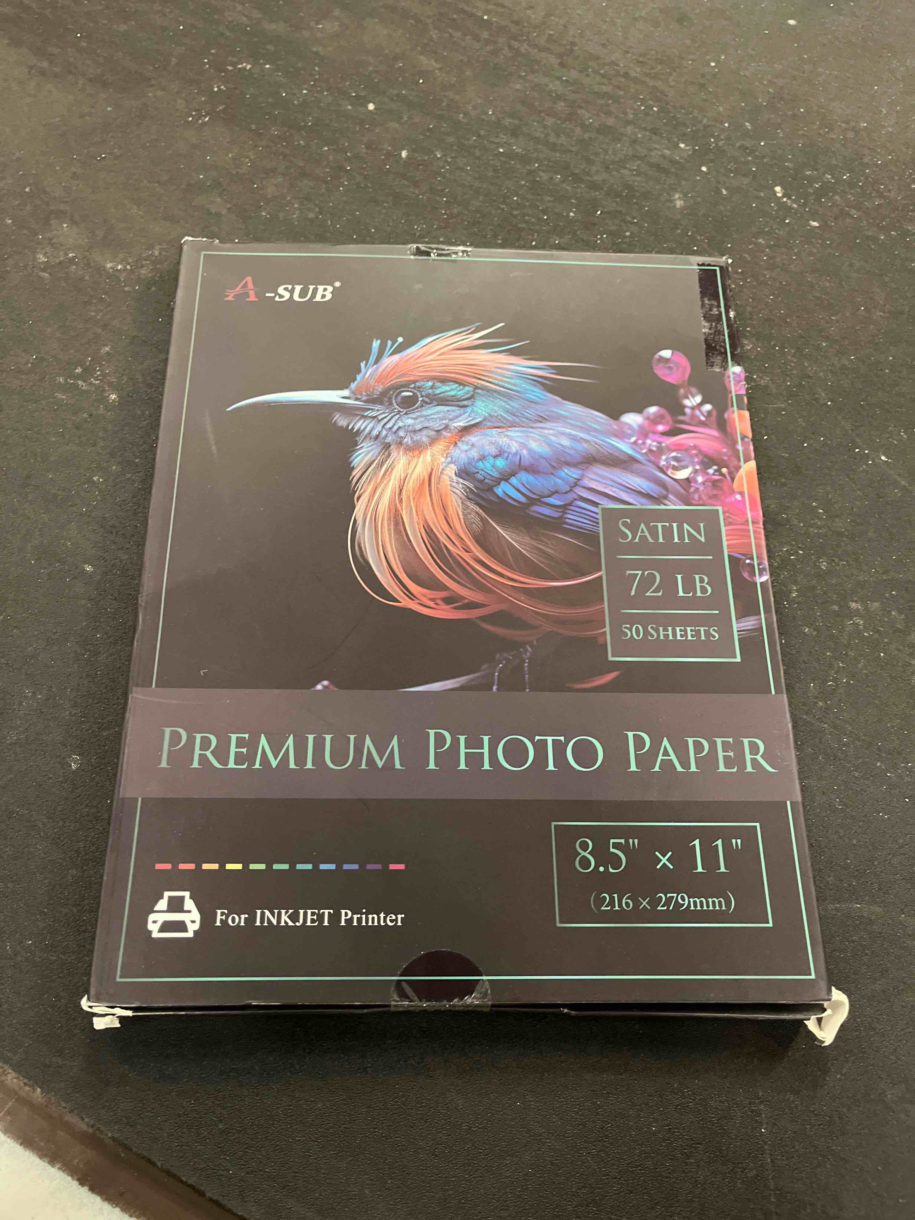 Condition photo showing Good Condition for a-sub premium photo paper satin 8.5x11 72lb for inkjet printers 50 sheets, single sided 8.5"x11"