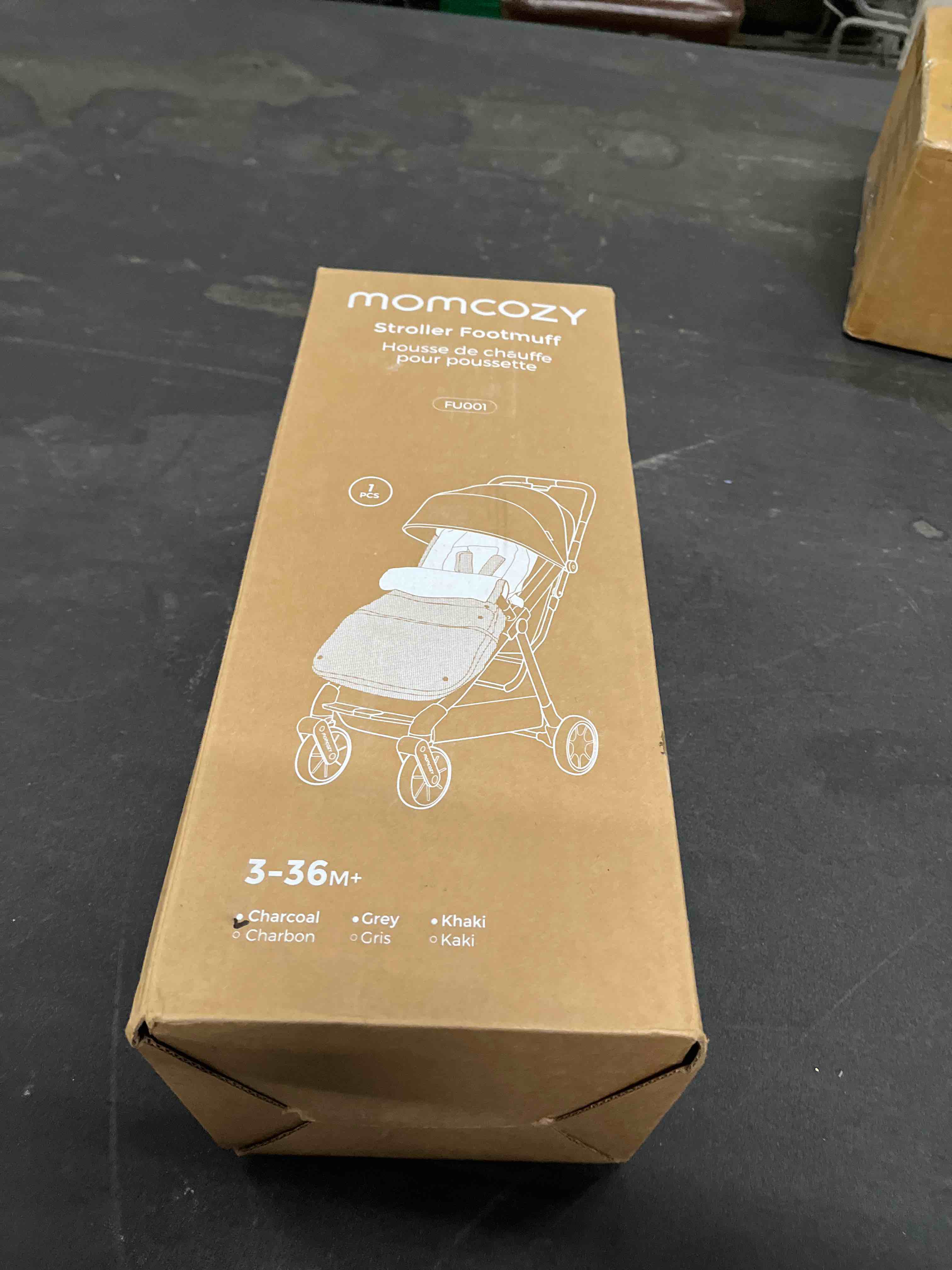 Condition photo showing Good Condition for momcozy stroller footmuff universal | easily attaches to most strollers | ultra-plush,weather-proof | deluxe warm stroller bunting bag | extendable stroller cover for winter | adjustable buckle carbon black