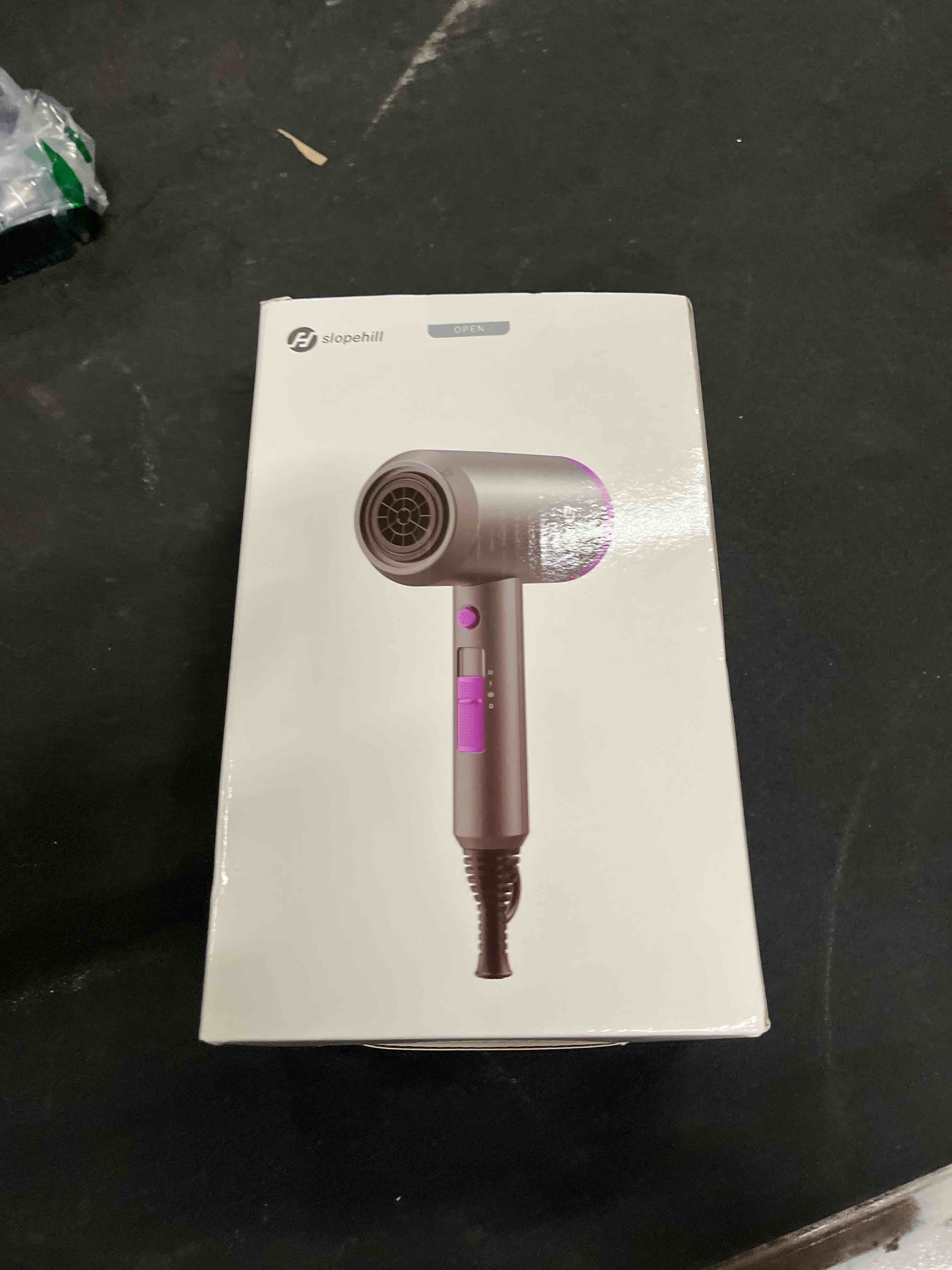 Condition photo showing Good Condition for slopehill professional ionic hair dryer, powerful 1800w fast drying low noise blow dryer with 2 concentrator nozzle 1 diffuser attachments for home salon travel