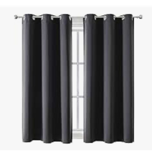 DONREN 18 Inches Long Blackout Curtain Valances for Windows - 2 Panels Blackout Window Valances for 