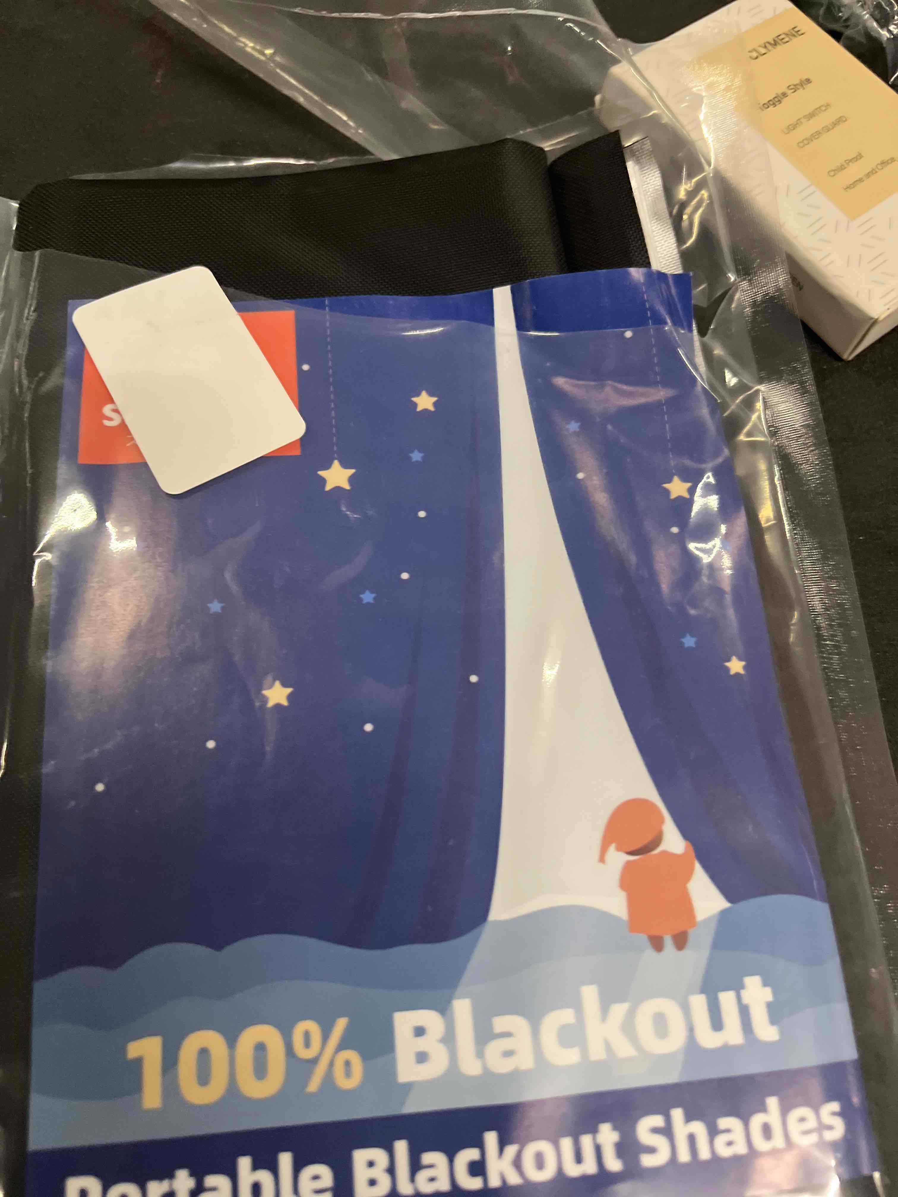 Condition photo showing Good Condition for sumobaby blackout curtains for bedroom portable 36"x36",no drill blackout shades with upgraded hook&loop tapes,100% black out window cover,thermal insulated blinds for bedroom,nursery(1 panel,black) black 36"w x 36"h