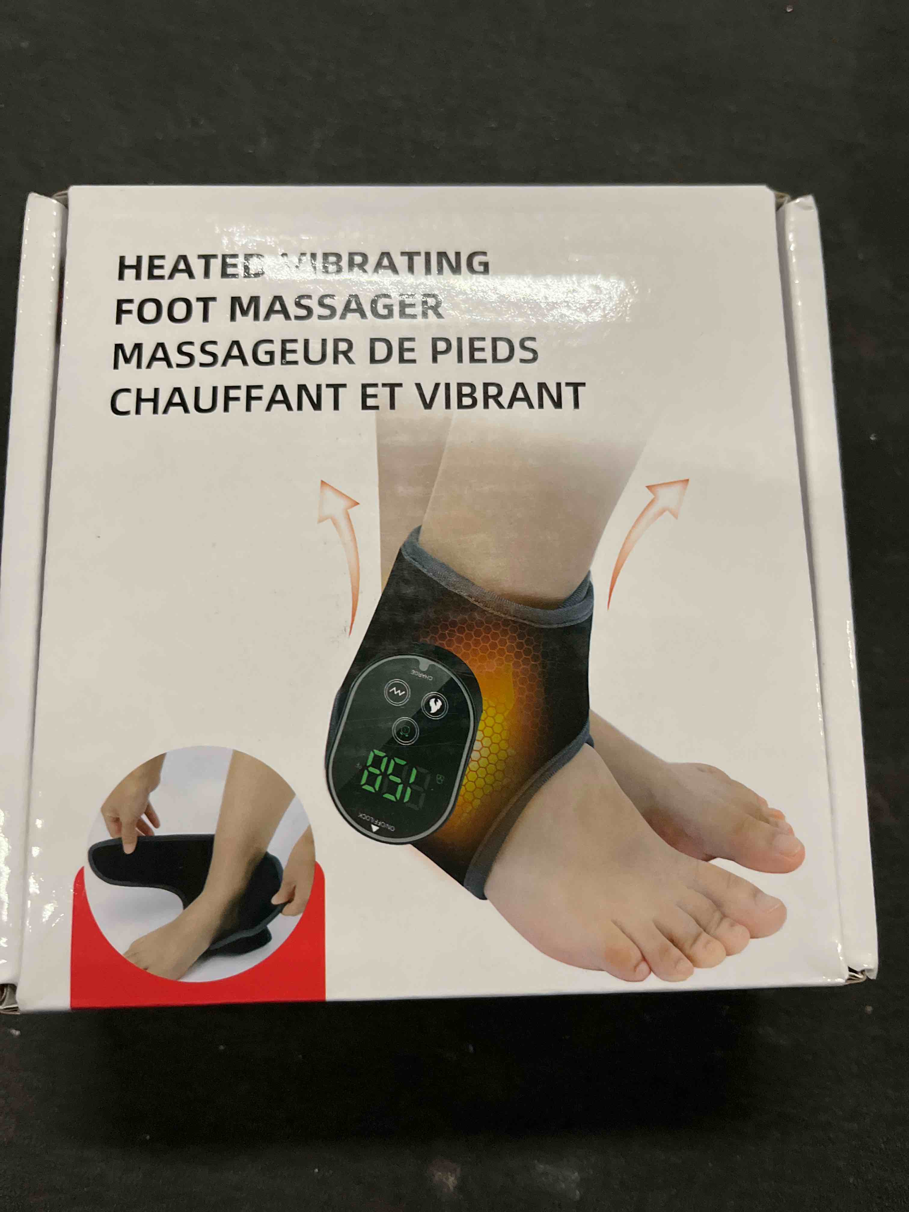 Condition photo showing Good Condition for foot massager for pain relief, ankle massager with heat, ankle heating pad heated wrap brace for pain foot renew, foot warmer gift