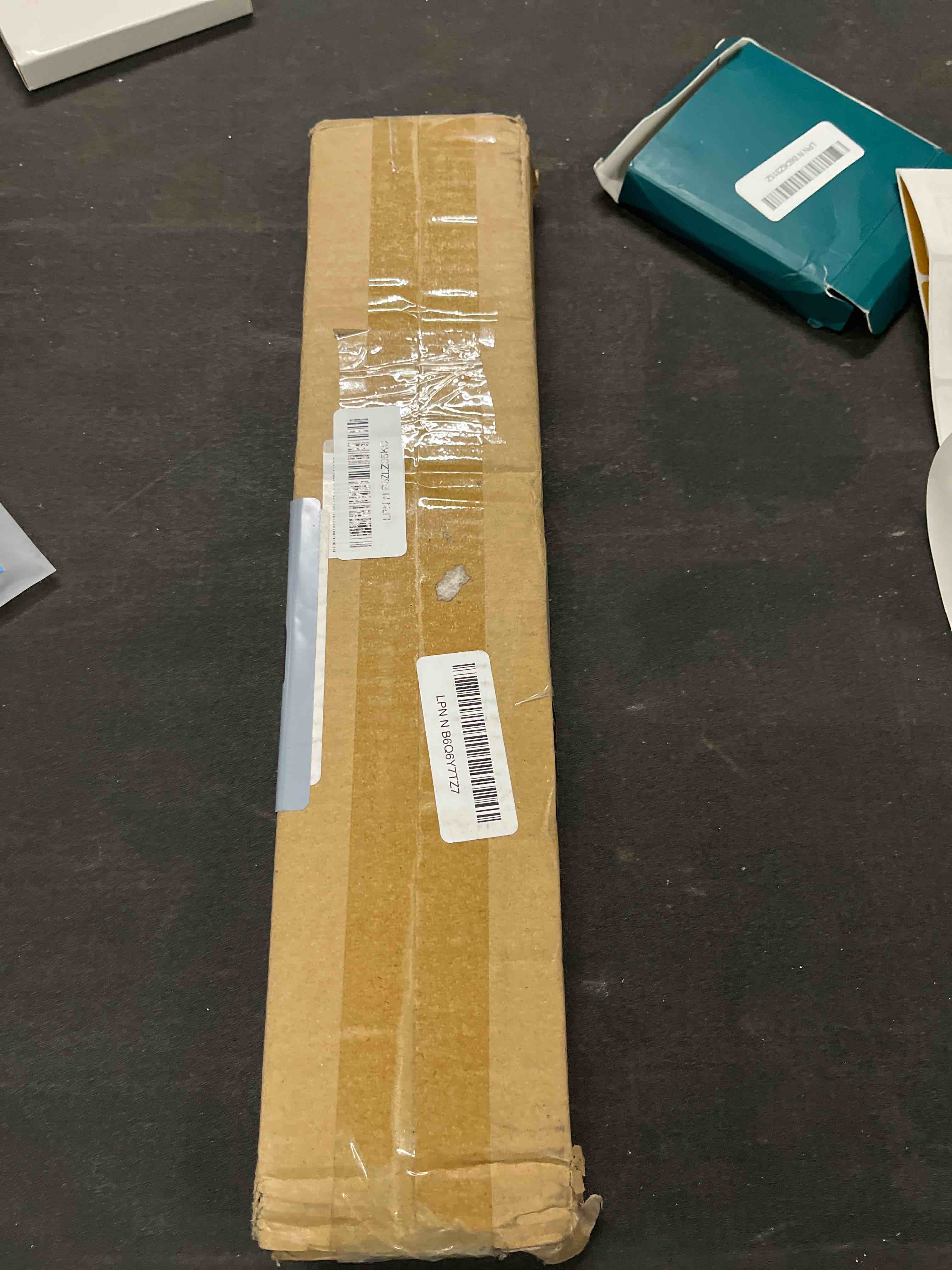Condition photo showing Good Condition for curtain rods for windows 28-78 inch, 5/8 inch decorative matte black splicing heavy duty metal curtain rod set with brackets 32-78" black