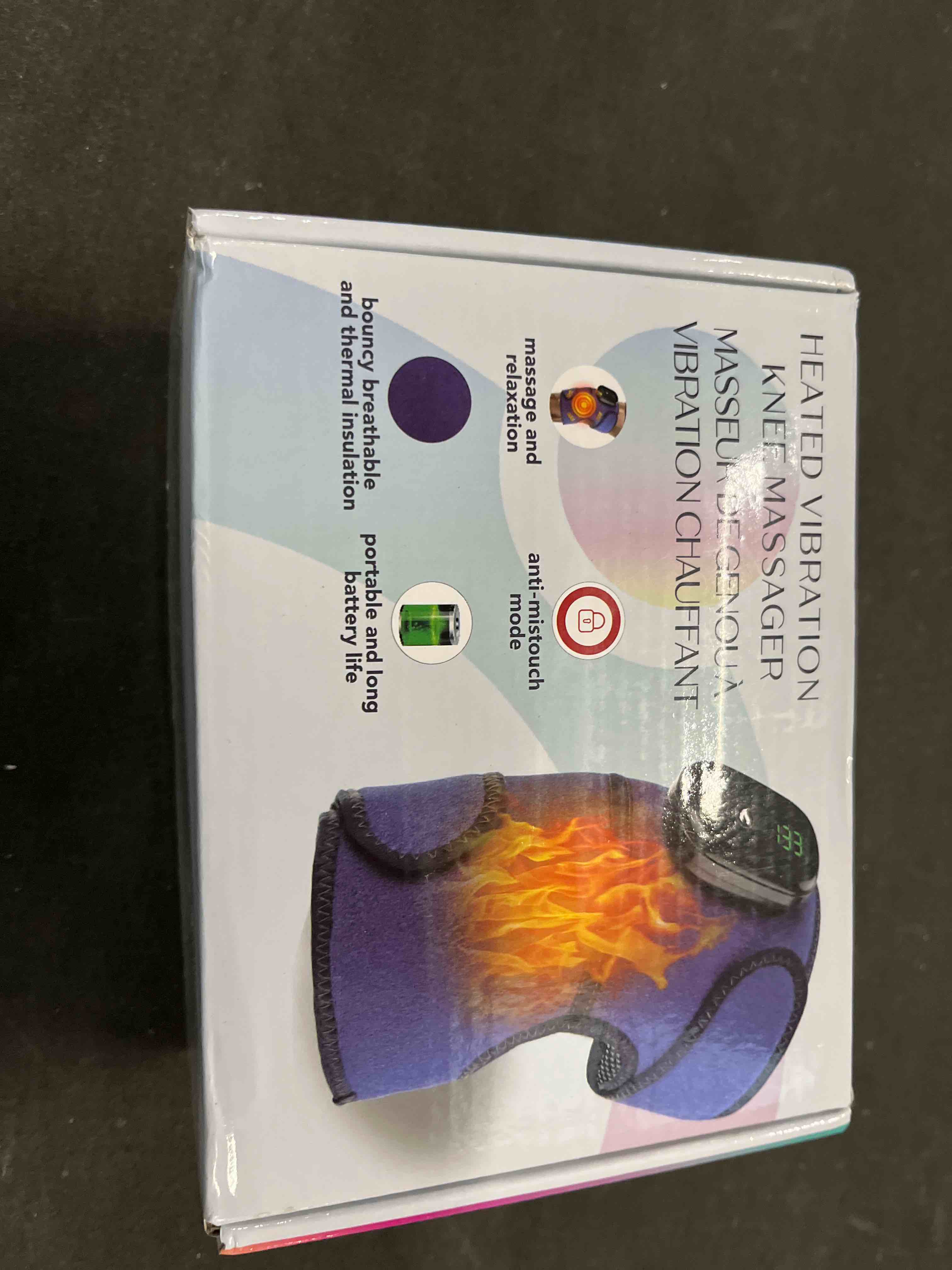 Condition photo showing Good Condition for edifolly cordless knee heating pad, knee massager with heat and vibration, rechargeable heated knee brace with 3 heat levels and 3 massage modes polyester