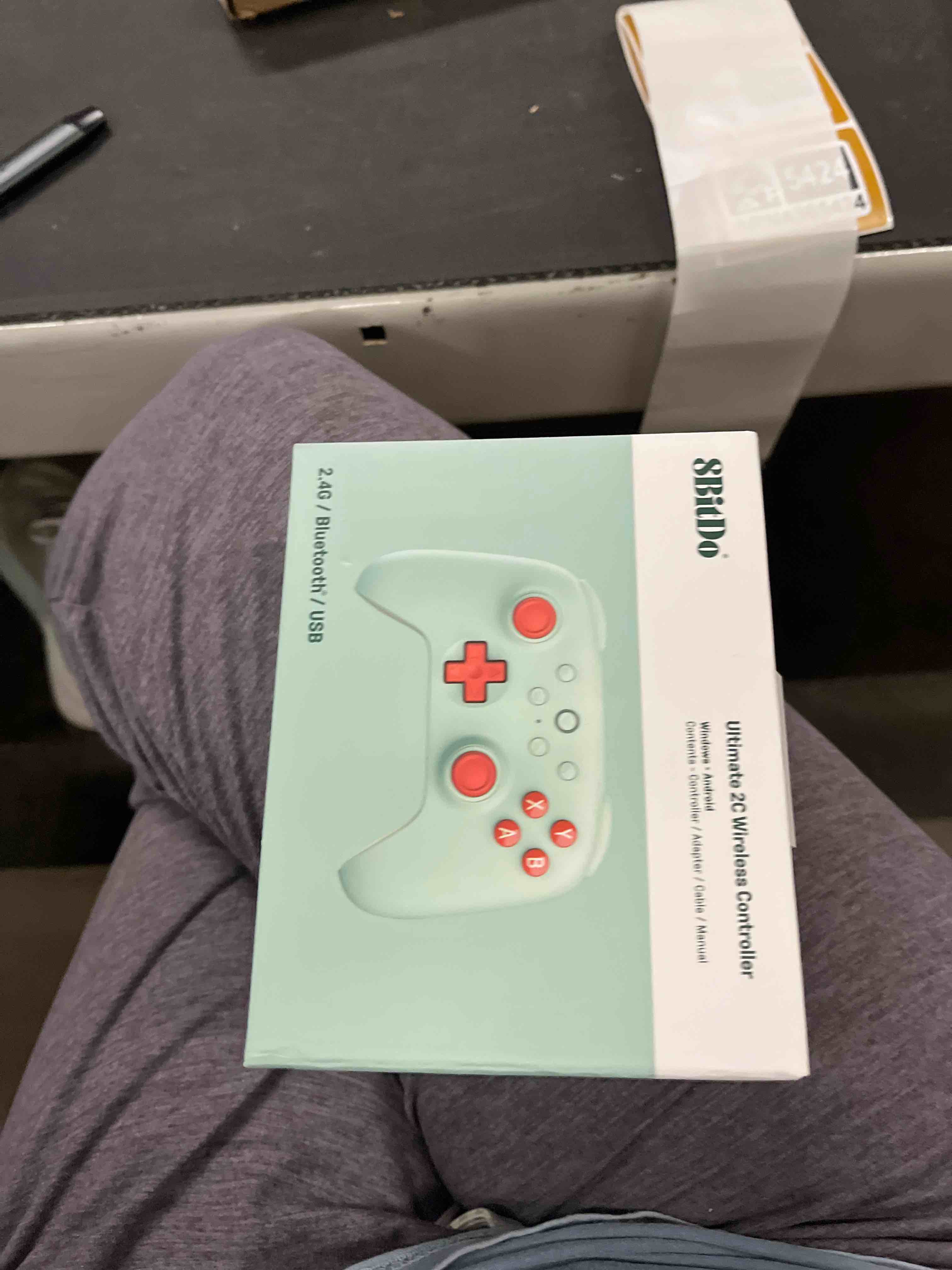 Condition photo showing Good Condition for 8bitdo ultimate 2c hall effect joysticks and hall triggers wireless controller for windows pc and android, with remappable l4/r4 bumpers, turbo function & rumble vibration (mint) ultimate 2c mint