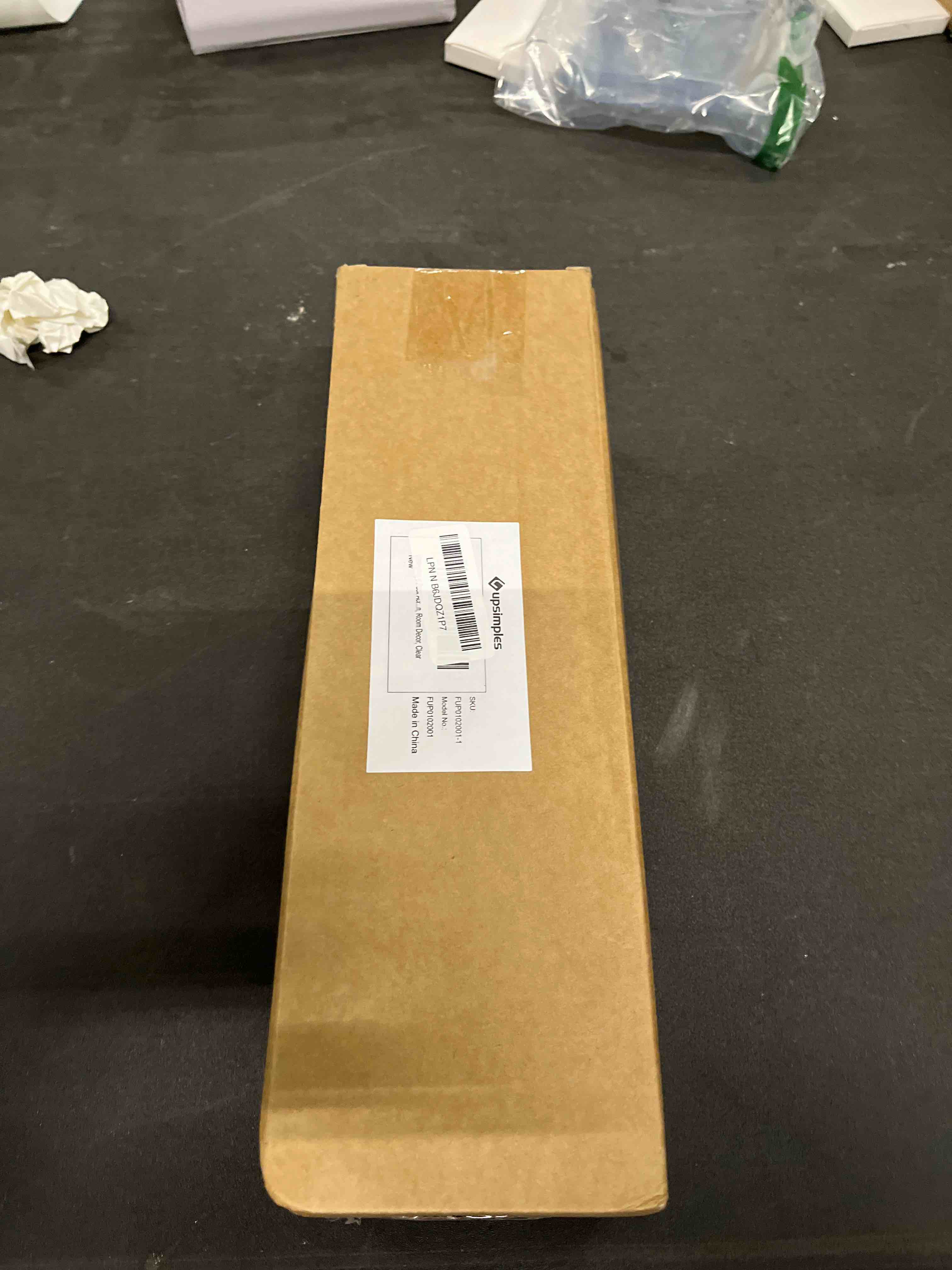 Condition photo showing Good Condition for upsimples 6 pack acrylic shelves for wall storage, 15" x 4“ floating bookshelves for kids, display shelf organizer for bathroom, bedroom, living room, kitchen, room decor, clear 6 15x4"