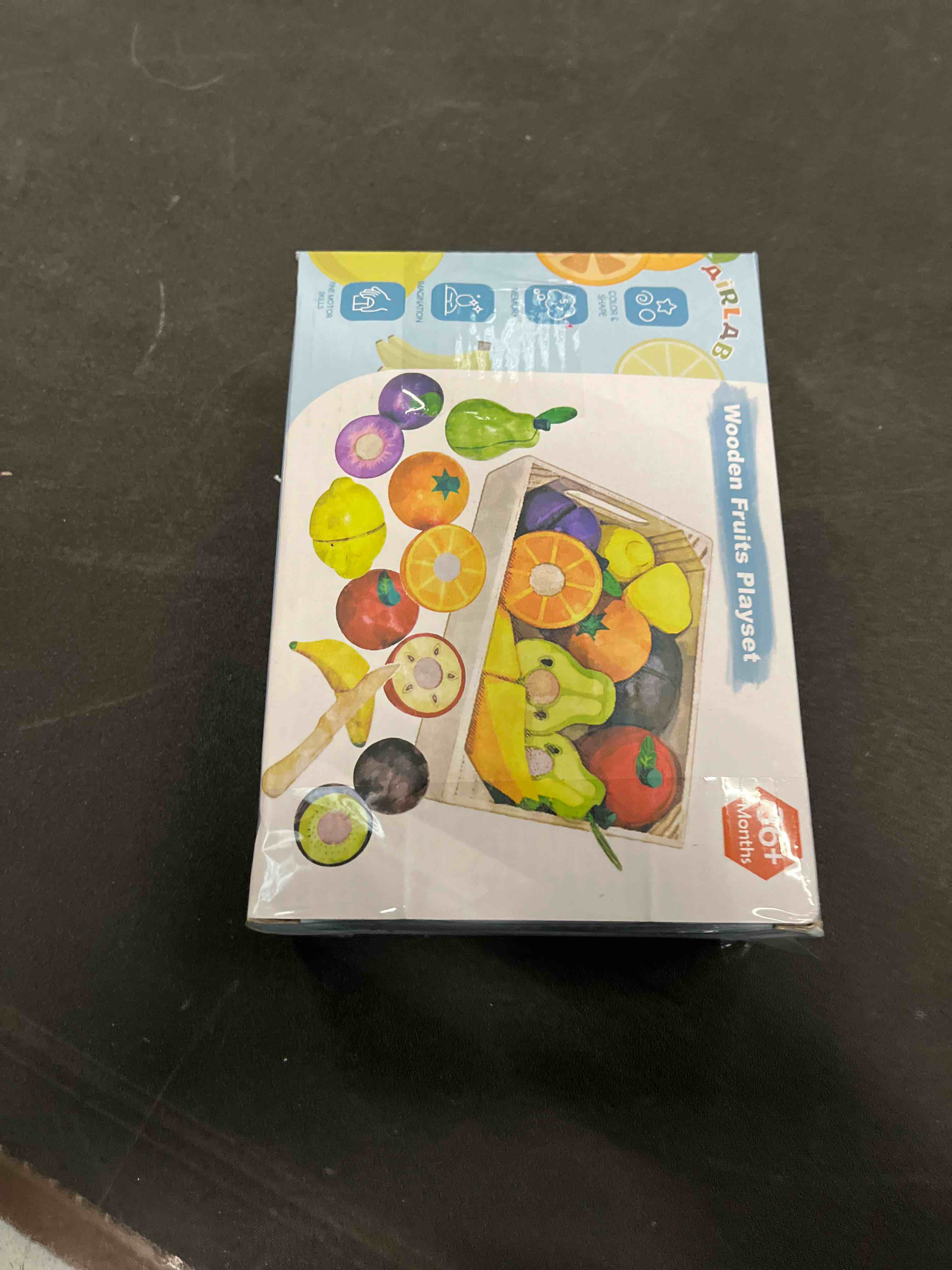 Condition photo showing Good Condition for wooden play food for kids kitchen cutting fruits toys for toddlers pretend vegetables gift for boys girls educational toys