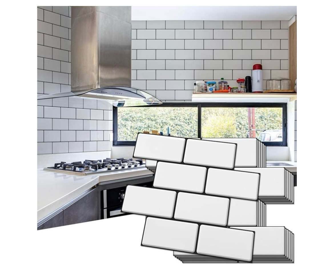 art3d peel and stick backsplash for kitchen white subway (10 tiles, thicker design)