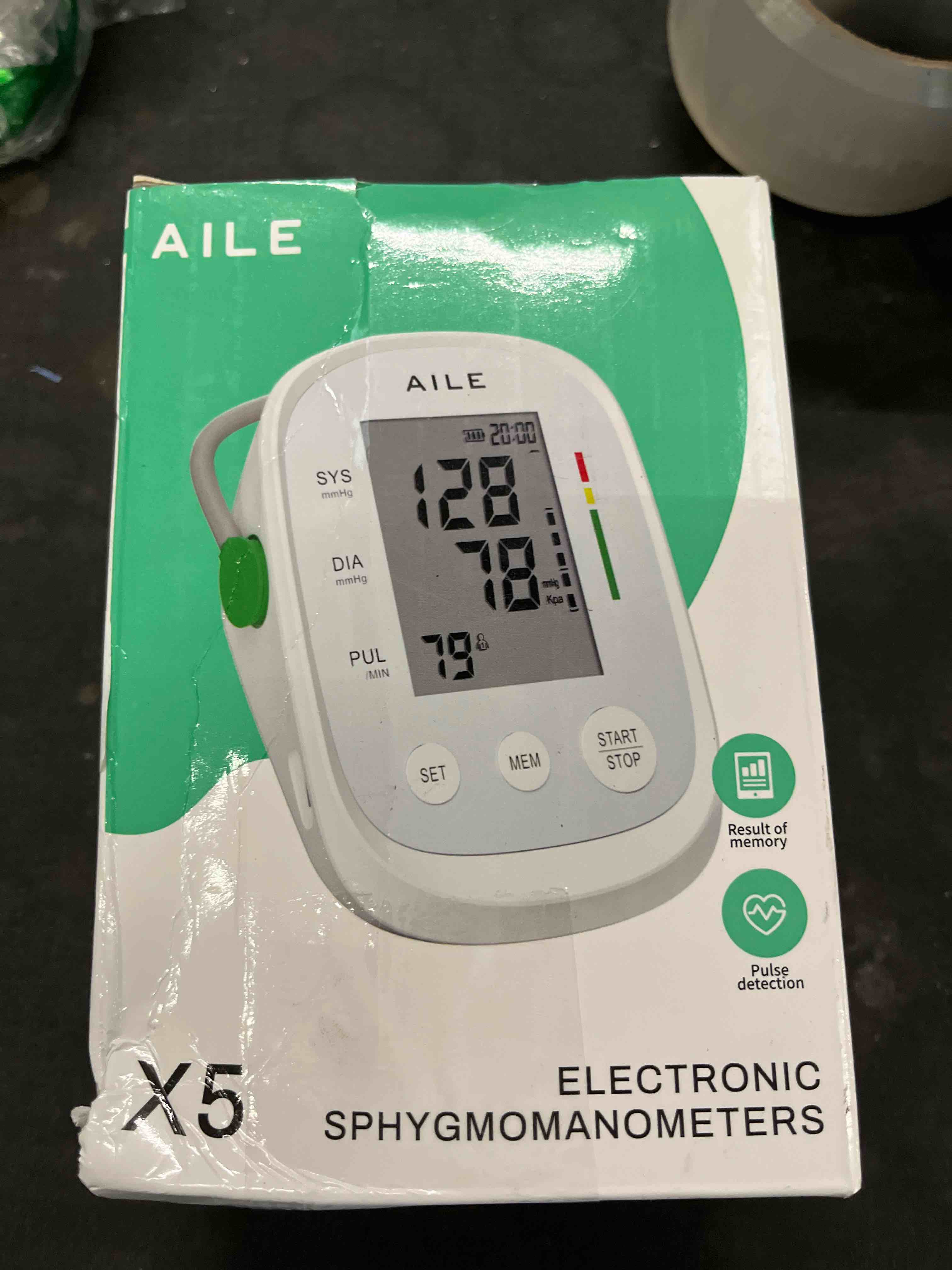 aile blood pressure monitor, blood pressure machine upper arm large cuff(8.7"-16.5"), high automatic