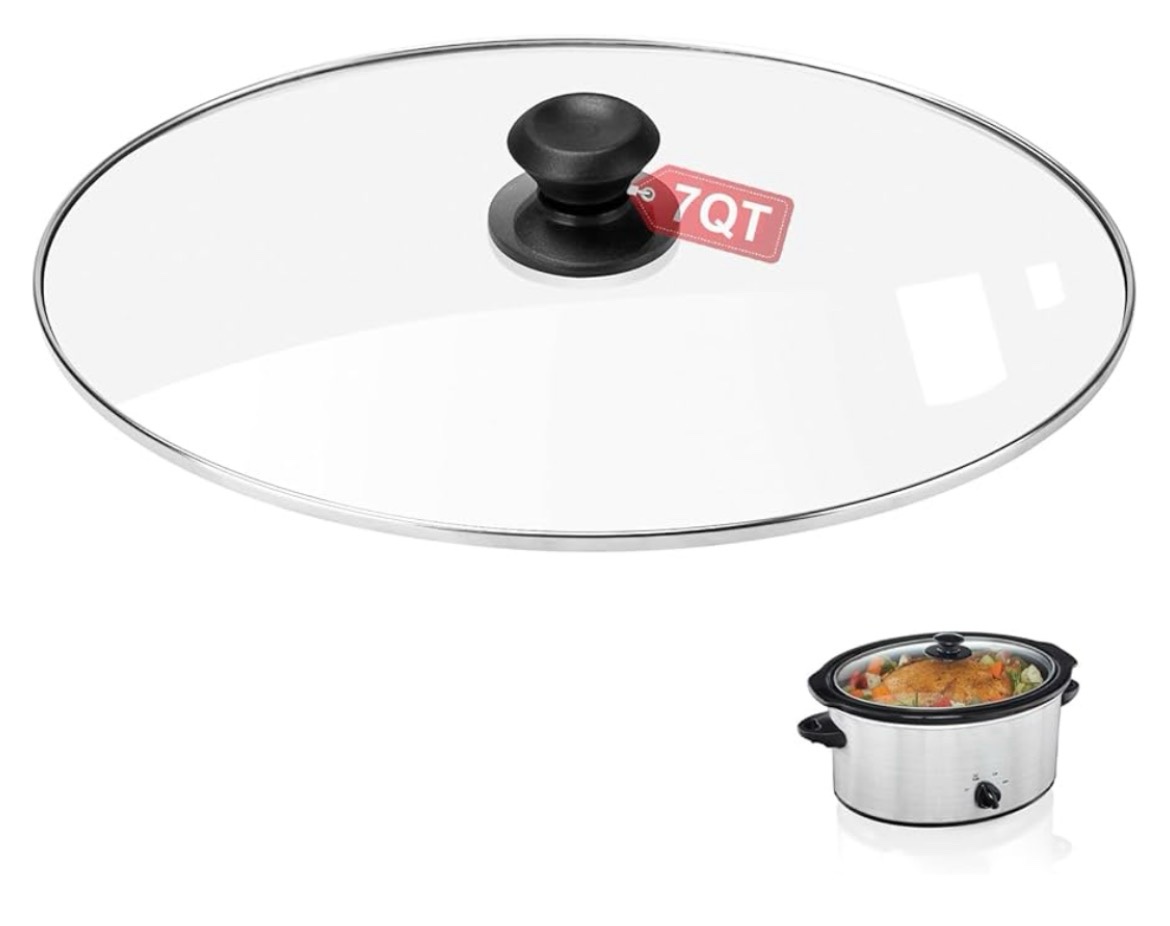 oval glass crock pot lid 7 quart replacement for oval lid crock pot slow cooker scv700ss and for ham