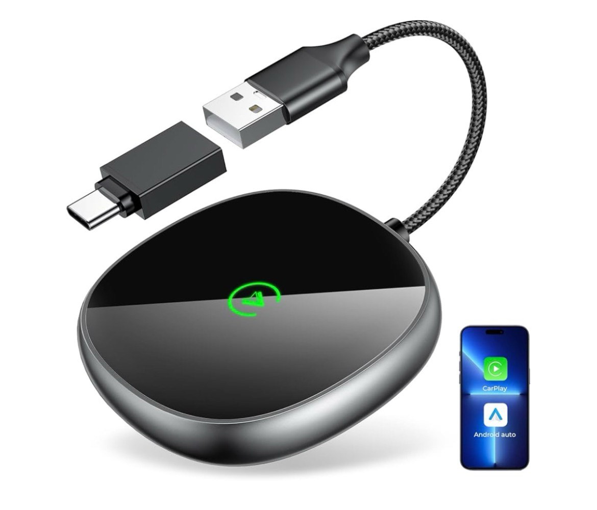 AuroraLink Wireless Carplay & Android Auto Adapter 2-in-1 Stable & No Delay Carplay Wireless Adapter