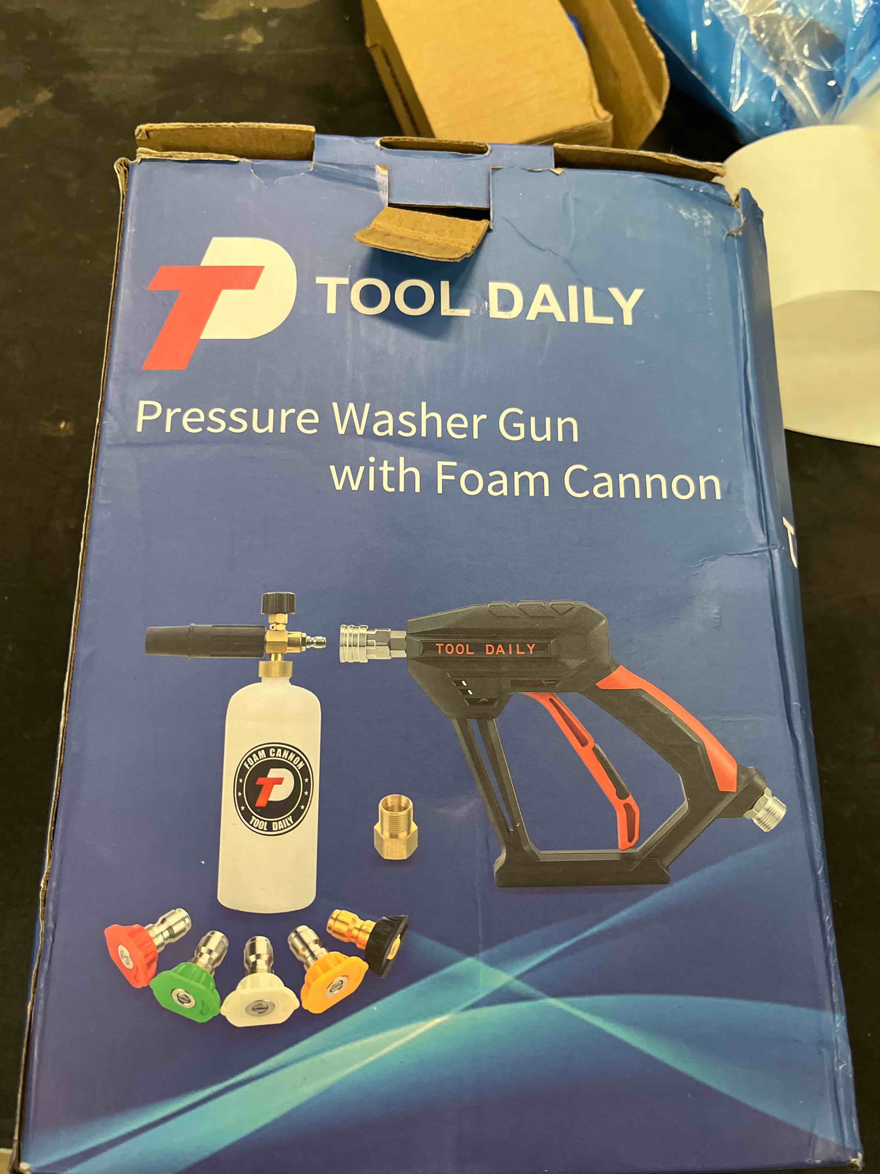 Condition photo showing Good Condition for tool daily short pressure washer gun with foam cannon, 1/4 inch quick connector, with 5 pressure was