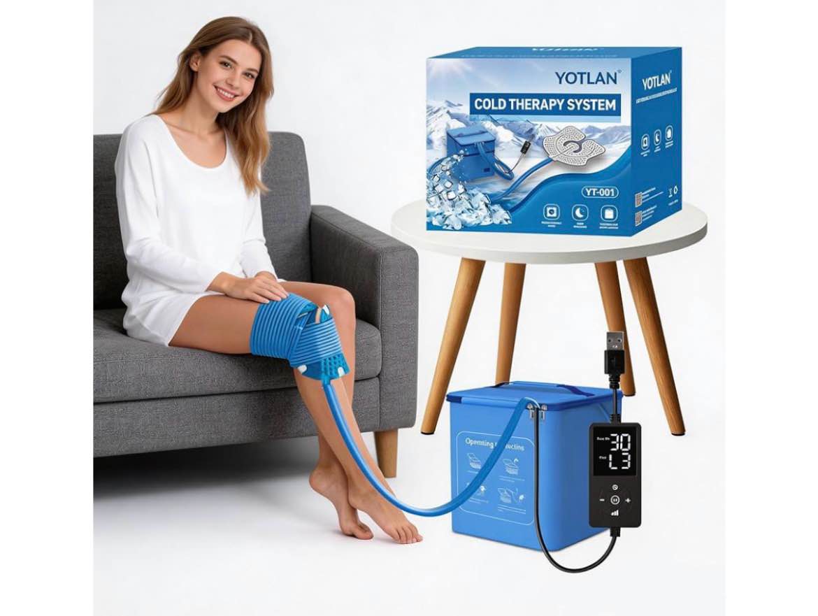 Cold Therapy Machine with Programmable Timer,USB Powered Portable,2025 New Powerful Pump, for Knee R