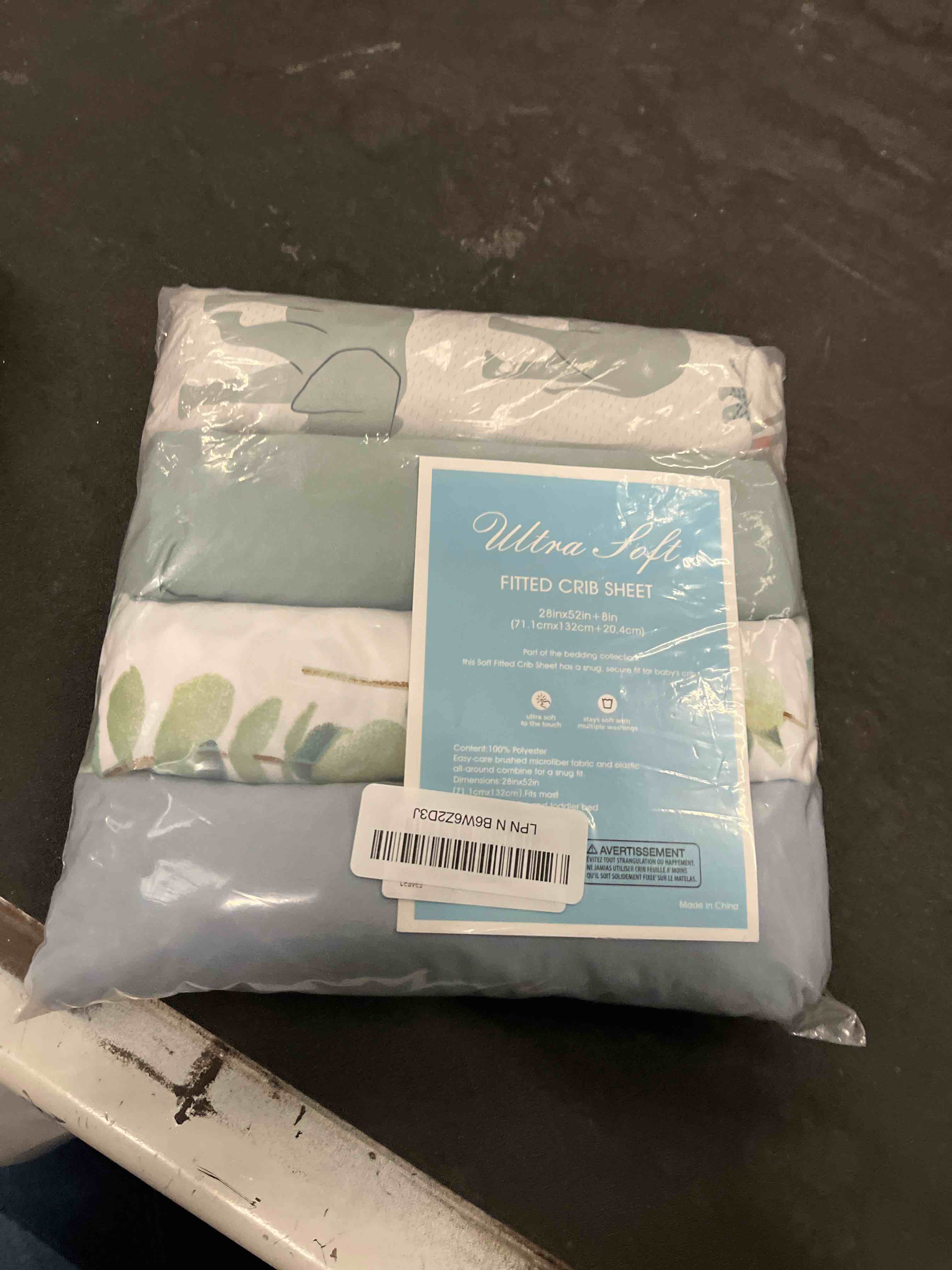 Condition photo showing Good Condition for little grape land crib sheets 4 pack for boys and girls, baby neutral crib fitted sheets for standar