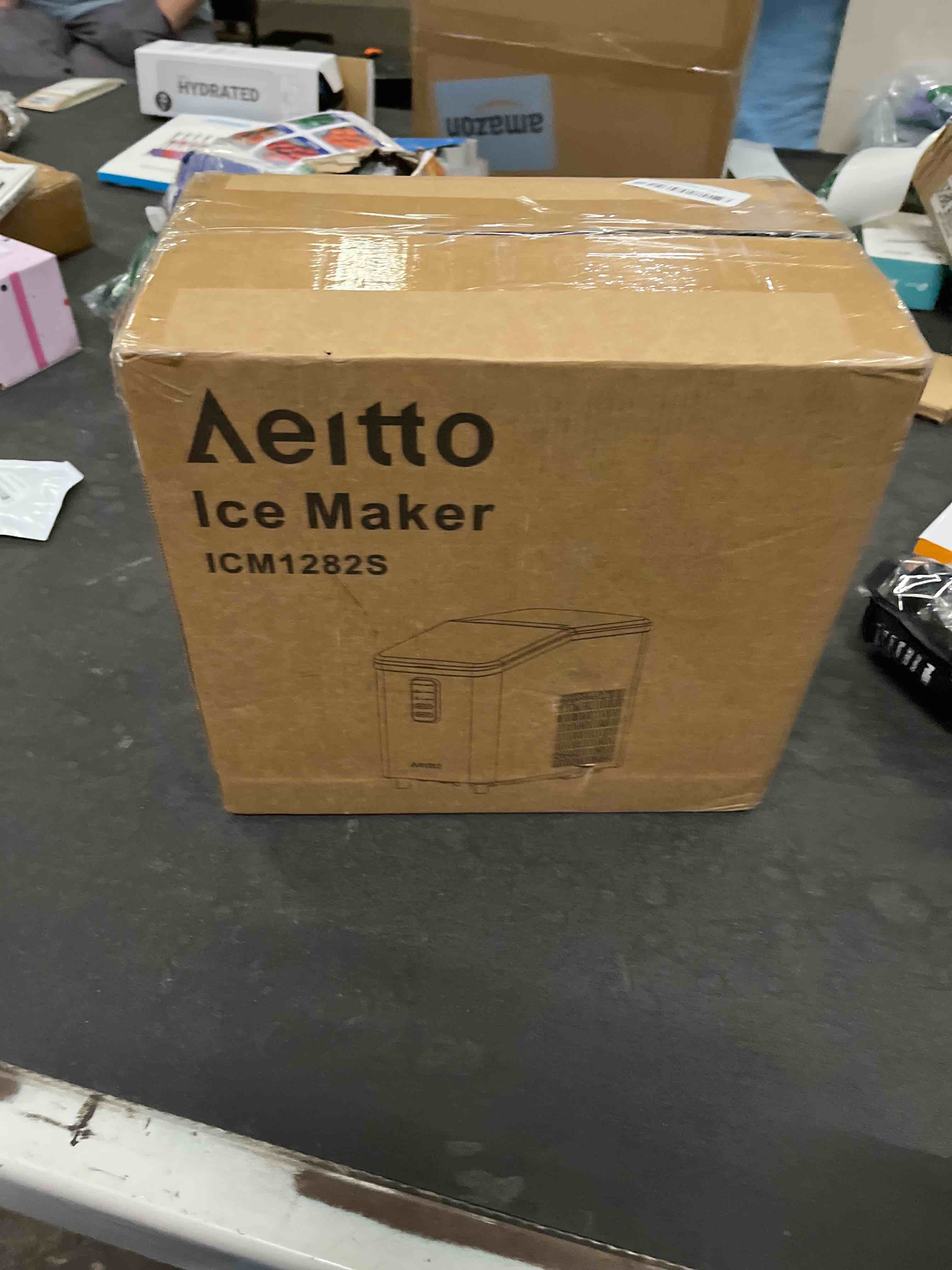 Condition photo showing Good Condition for aeitto ice maker countertop 26lbs/24h, ice machine 8 ice cubes ready in 6 mins, 2 sizes of bullet ic