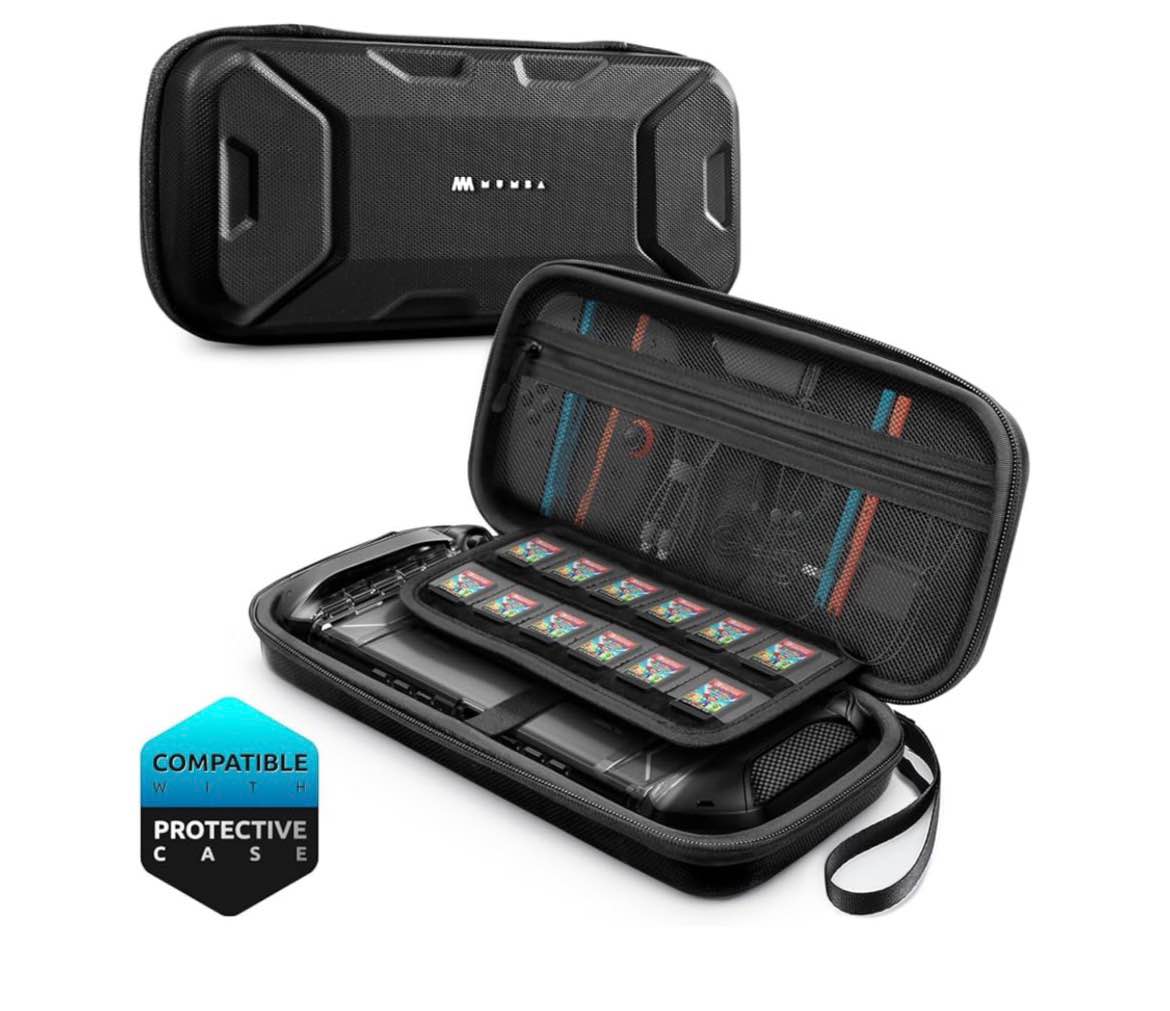 mumba nintendo switch 2 carrying case [2025 plus version] [fits protective cases] hard shell travel 