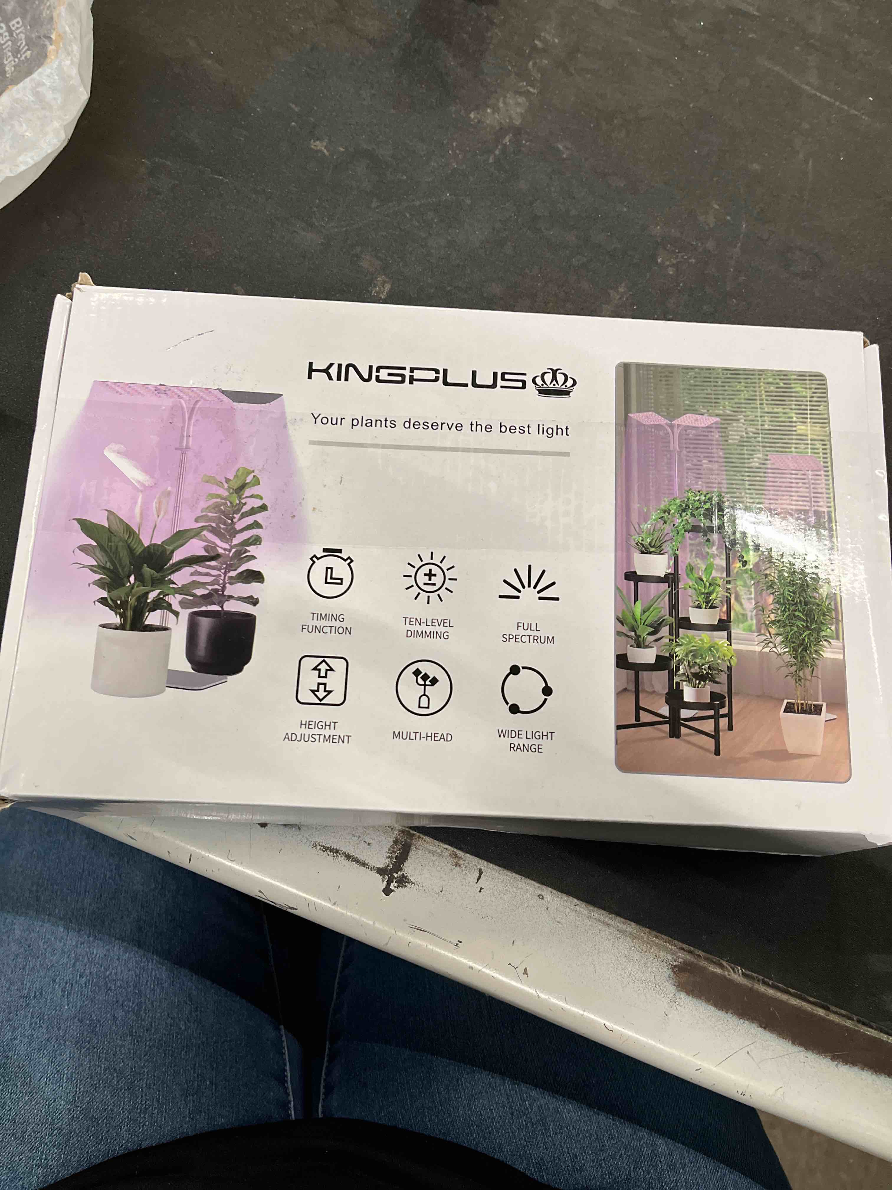 Condition photo showing Good Condition for kingplus grow lights with stand, full spectrum growing light for indoor plants, 120 leds, 4 dimmable
