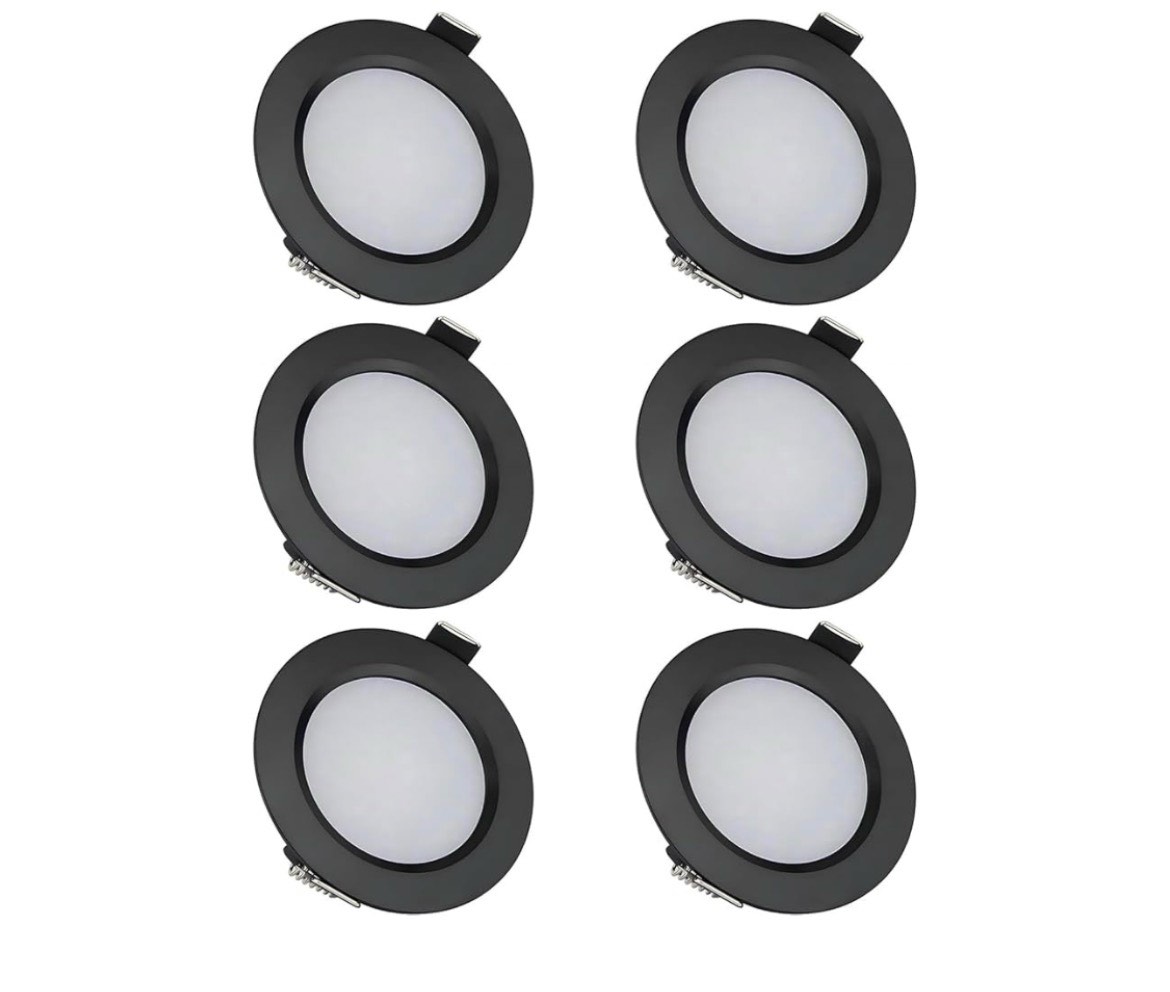 konpway 12v led lights for rv camper van trailer - 3w warm white 2800k 270 lumen low voltage recesse