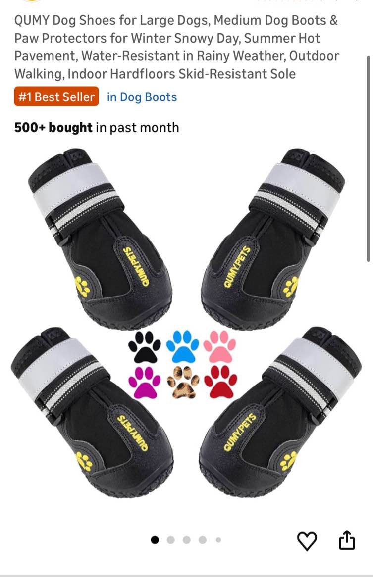 QUMY Dog Shoes for Small Dog, Puppy Dog Boots & Paw Protectors for Winter Snow Day, Summer Hot Pavem