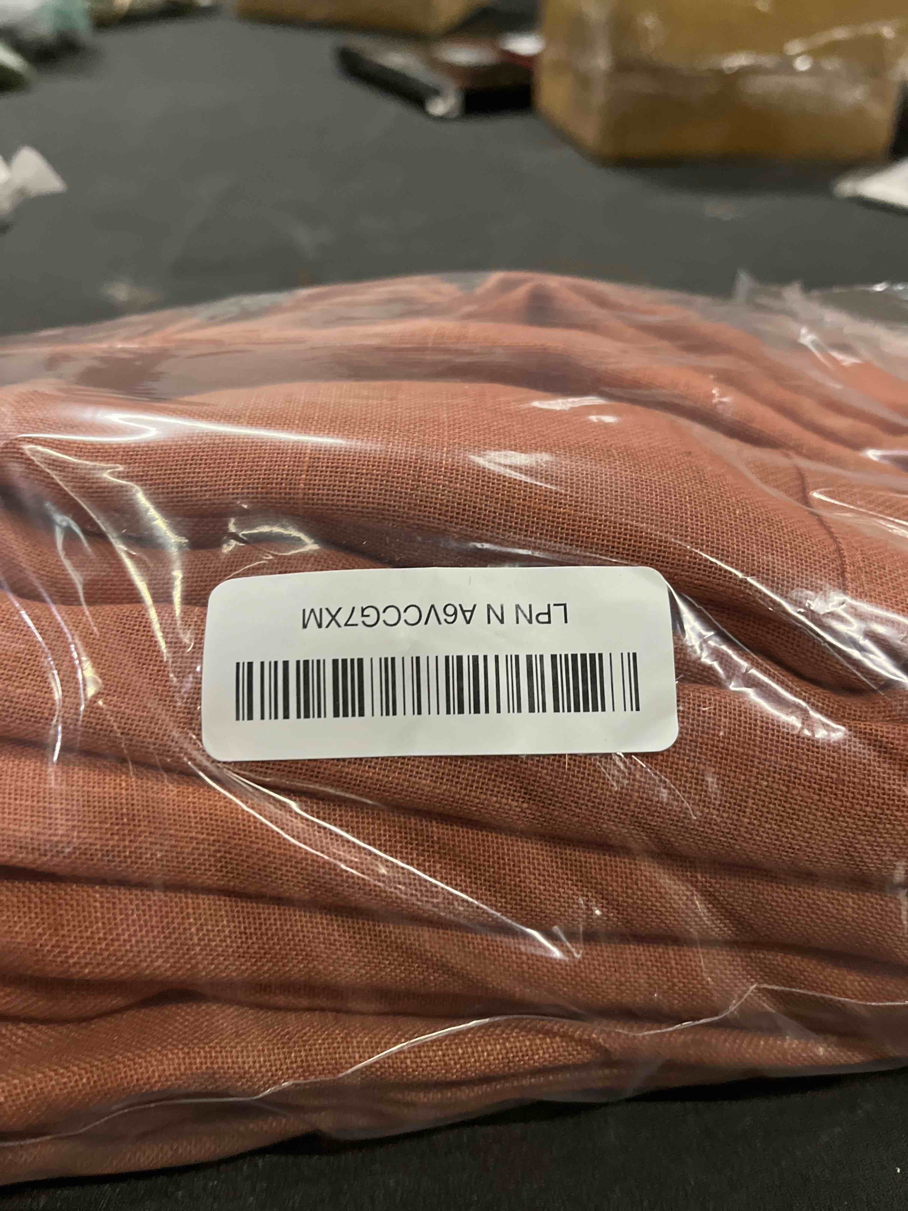 Condition photo showing Good Condition for bgment terracotta linen curtains 72 inches long for living room, semi sheer window drapes rustic tex