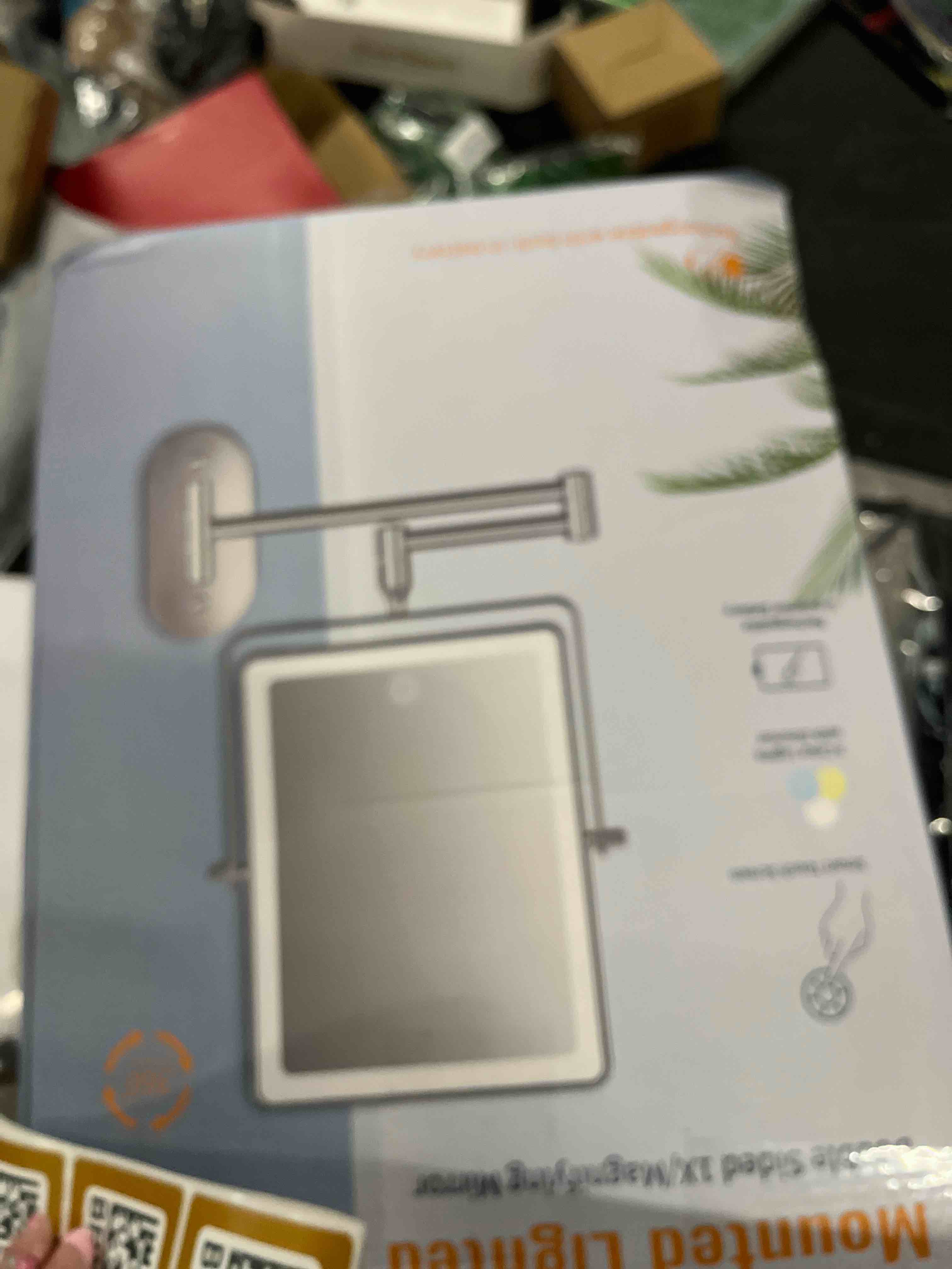 fascinate 5000mah rechargeable wall mounted makeup mirror, bathroom mirror rectangle 8.7" double sid