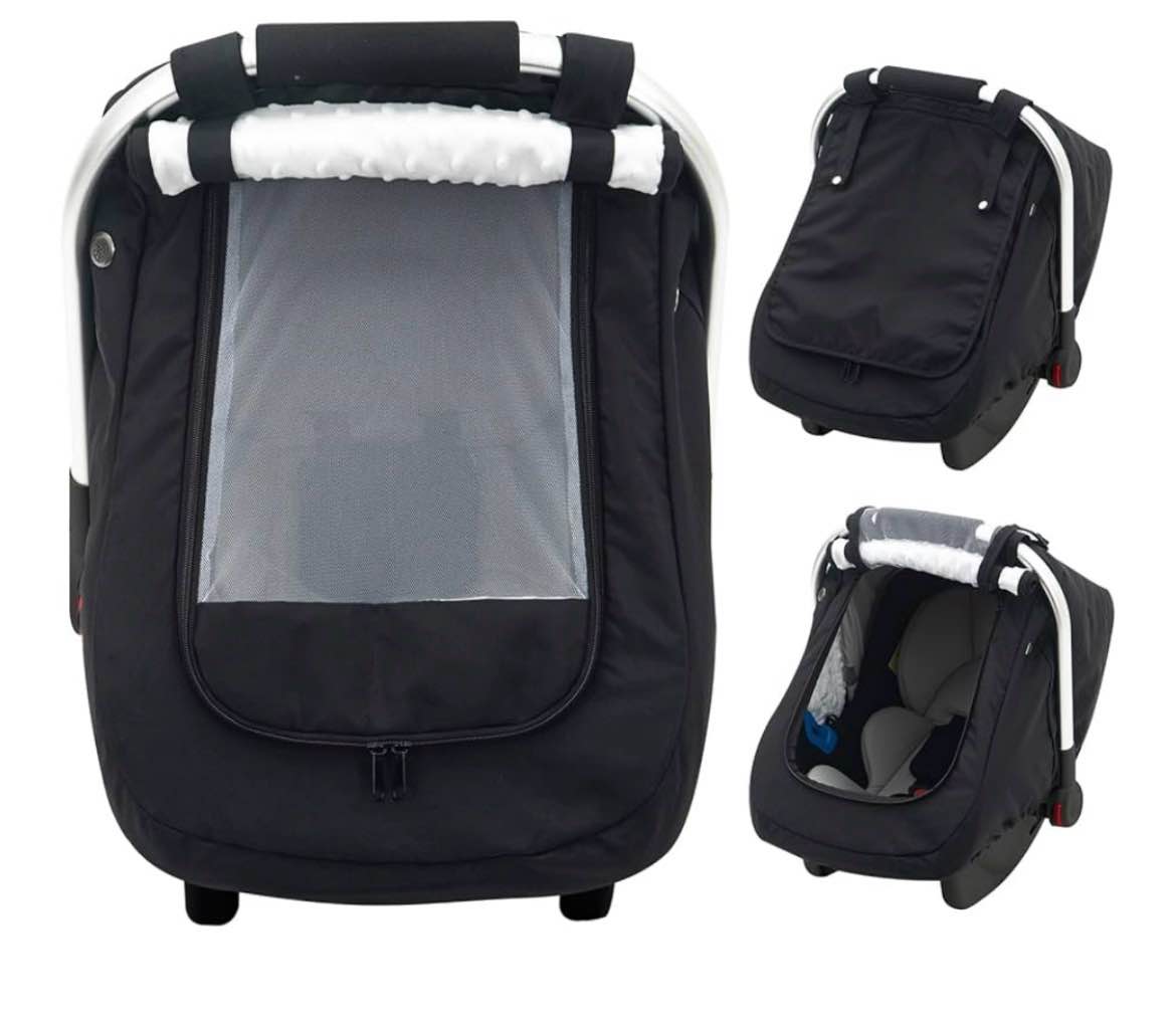 beatoutou Winter Baby Car Seat Cover, Beatoutou Waterproof Winter Infant Carseat Canopy for Boys Gir