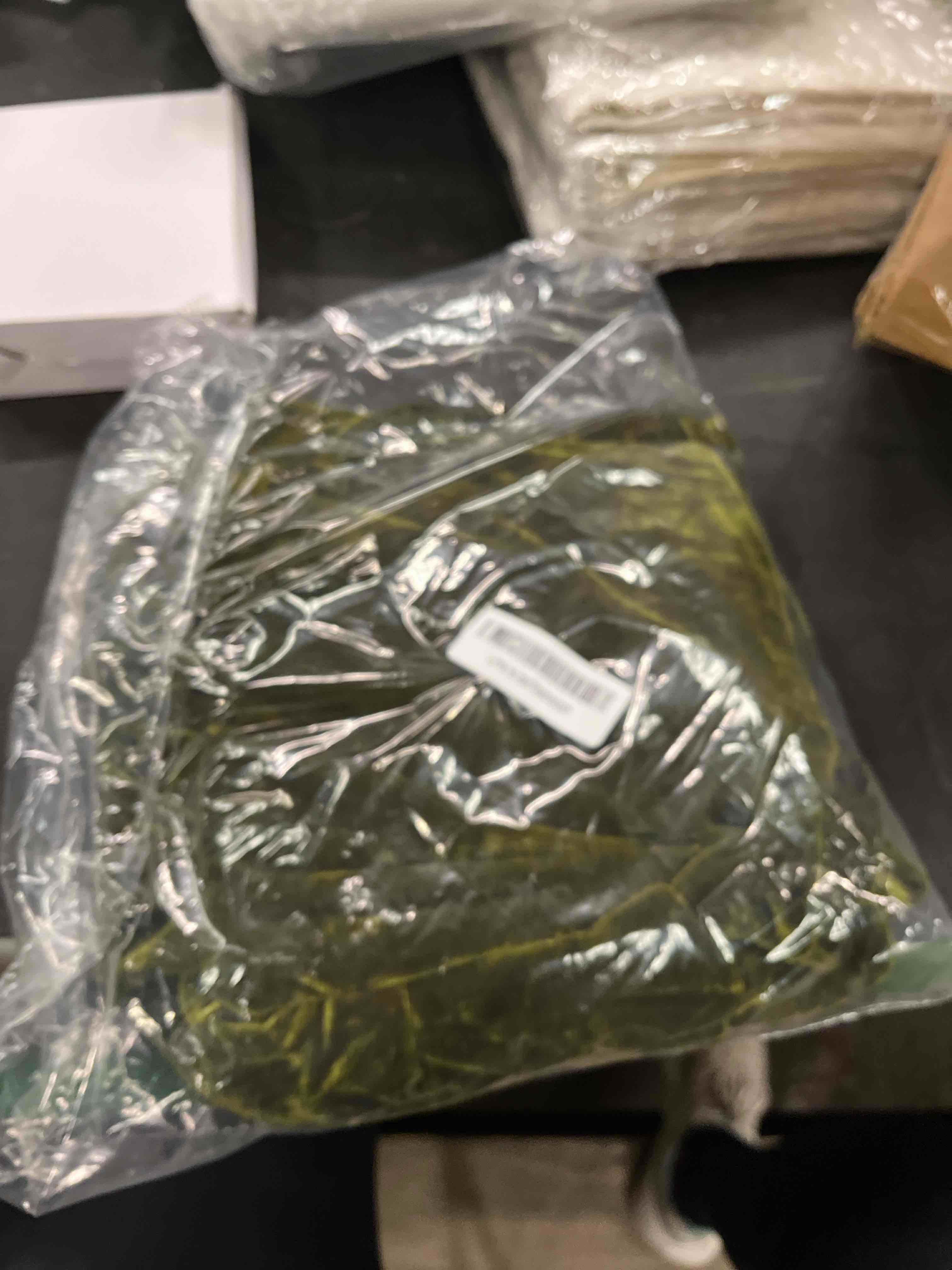 Condition photo showing Good Condition for velvet throw pillow cover soft decorative luxurious solid square cushion case for sofa couch bedroom farmhouse,pack of 2, 18 x 18 inches, olive green