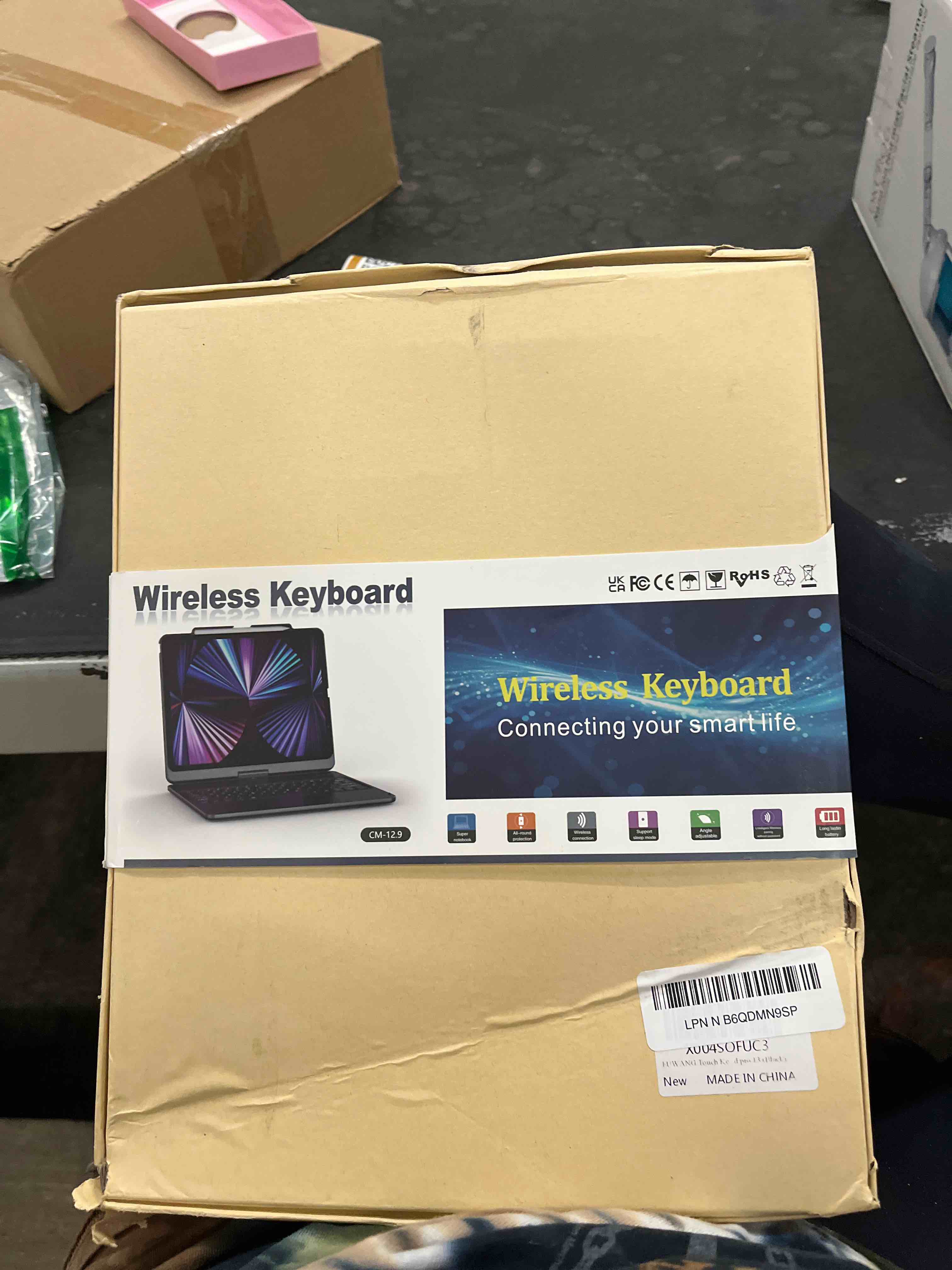 fuwang touch keyboard case for ipad pro 13 inch (m5/m4) 2025/2024, 360° swivel for ipad pro 13 inch 