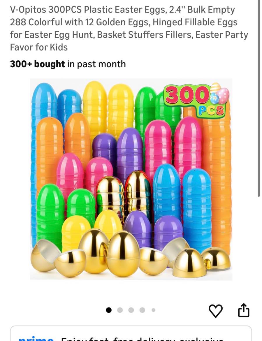 Condition photo showing Good Condition for v-opitos 300pcs plastic easter eggs, 2.4'' bulk empty 288 colorful with 12 golden eggs, hinged filla