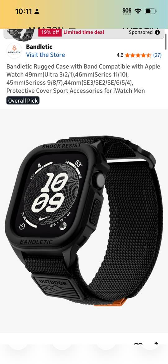Condition photo showing Good Condition for bandletic rugged case with band compatible with apple watch bands 45mm 44mm (series 9/8/7/se3/se2/se
