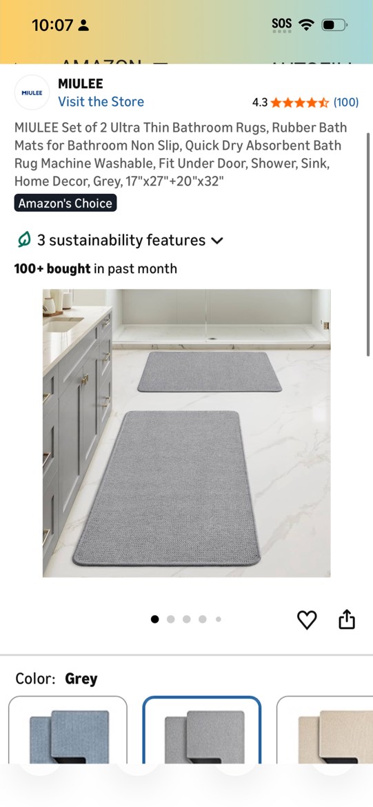 Condition photo showing Good Condition for miulee set of 2 waffle bathroom rugs, boho bath rugs non slip washable, super absorbent bath mats, u