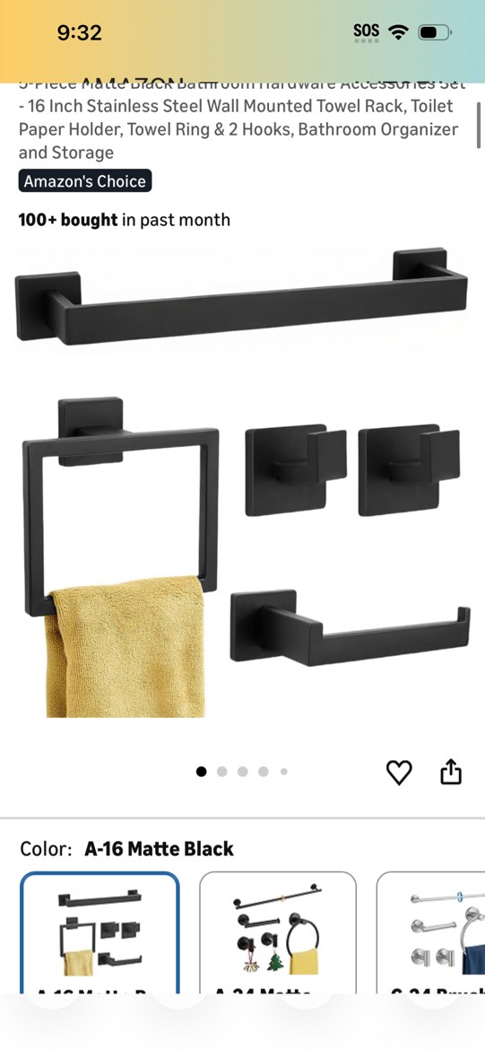 Condition photo showing Good Condition for forbena gold floating shelves for wall decor set of 3, bathroom shelves over toilet, modern display 