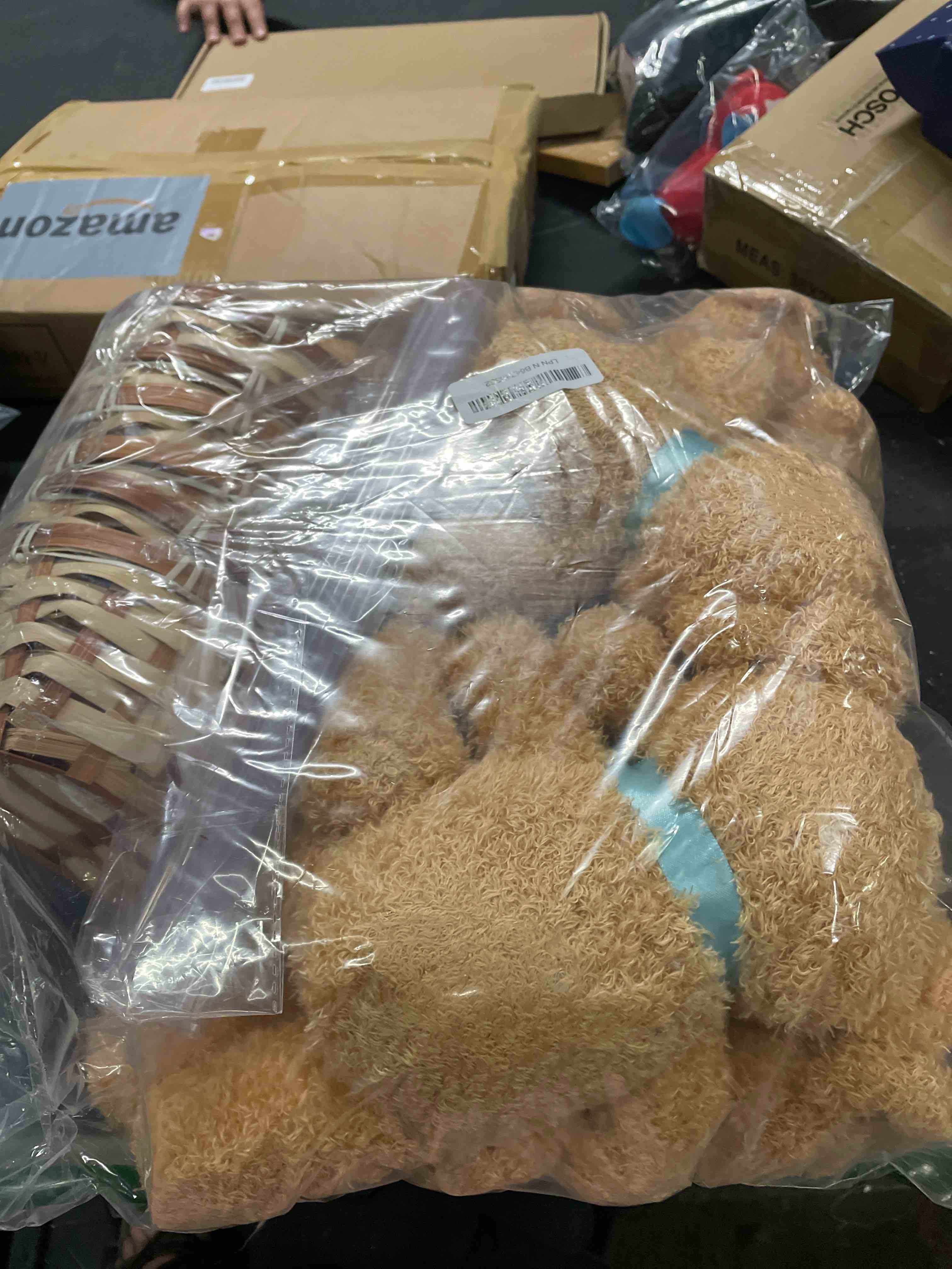 Hollowfly 6 Set Bear Baby Shower Party Centerpieces Table Decoration 6 Gender Reveal Stuffed Plush B