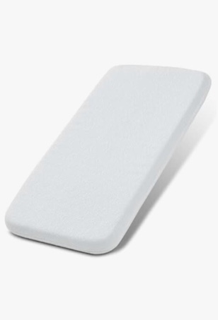 neoborn baby bassinet mattress pad, 35" x 20" dual sided comfort gel memory foam mattress with remov