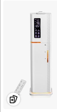 2.64gal humidifiers for bedroom large room, warm and cool mist up to 500ft², top fill diffuser ambie