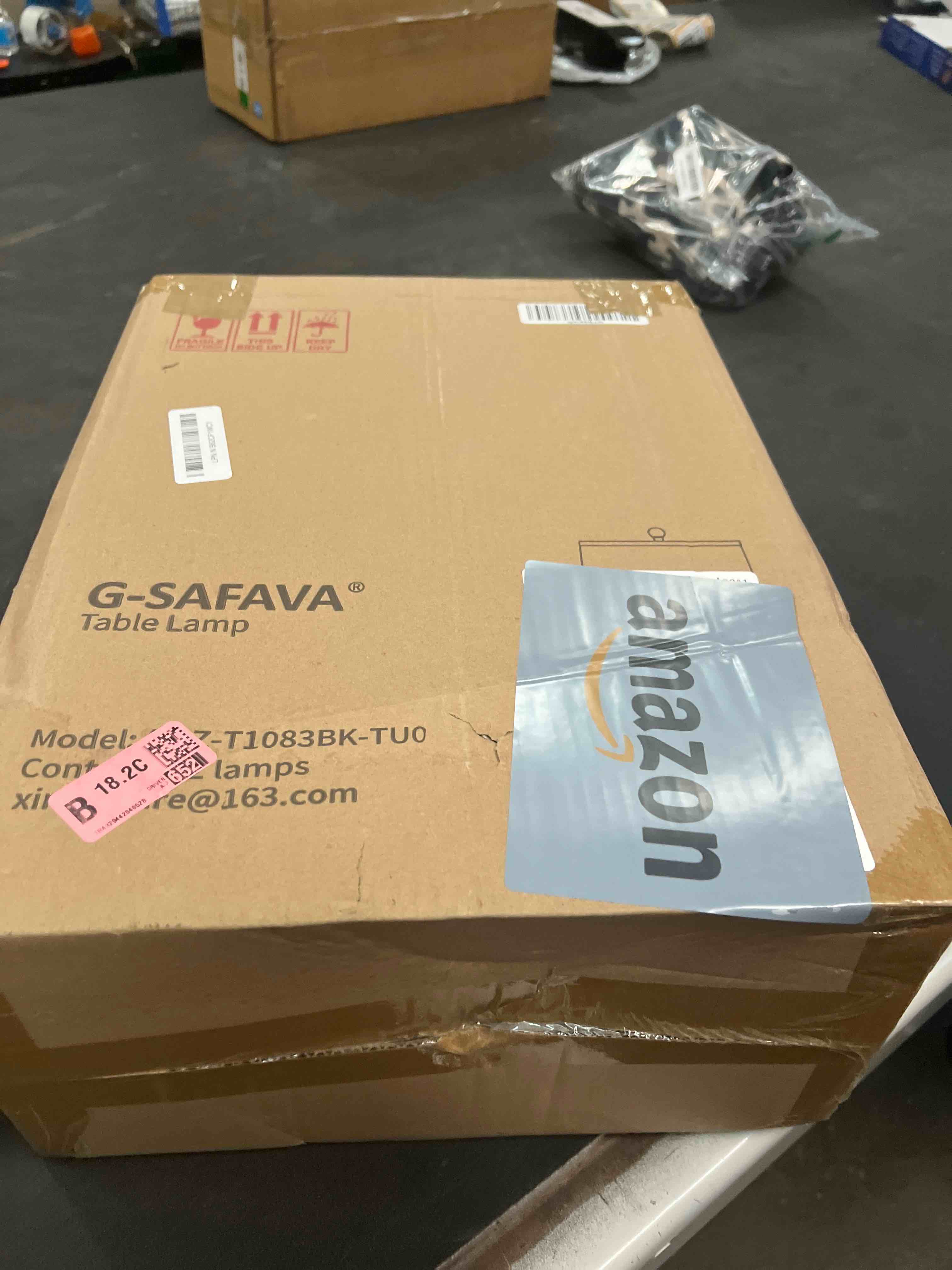 Condition photo showing Good Condition for g-safava 23.75" retro farmhouse black table lamp for living room bedroom nightstand set of 2 touch c