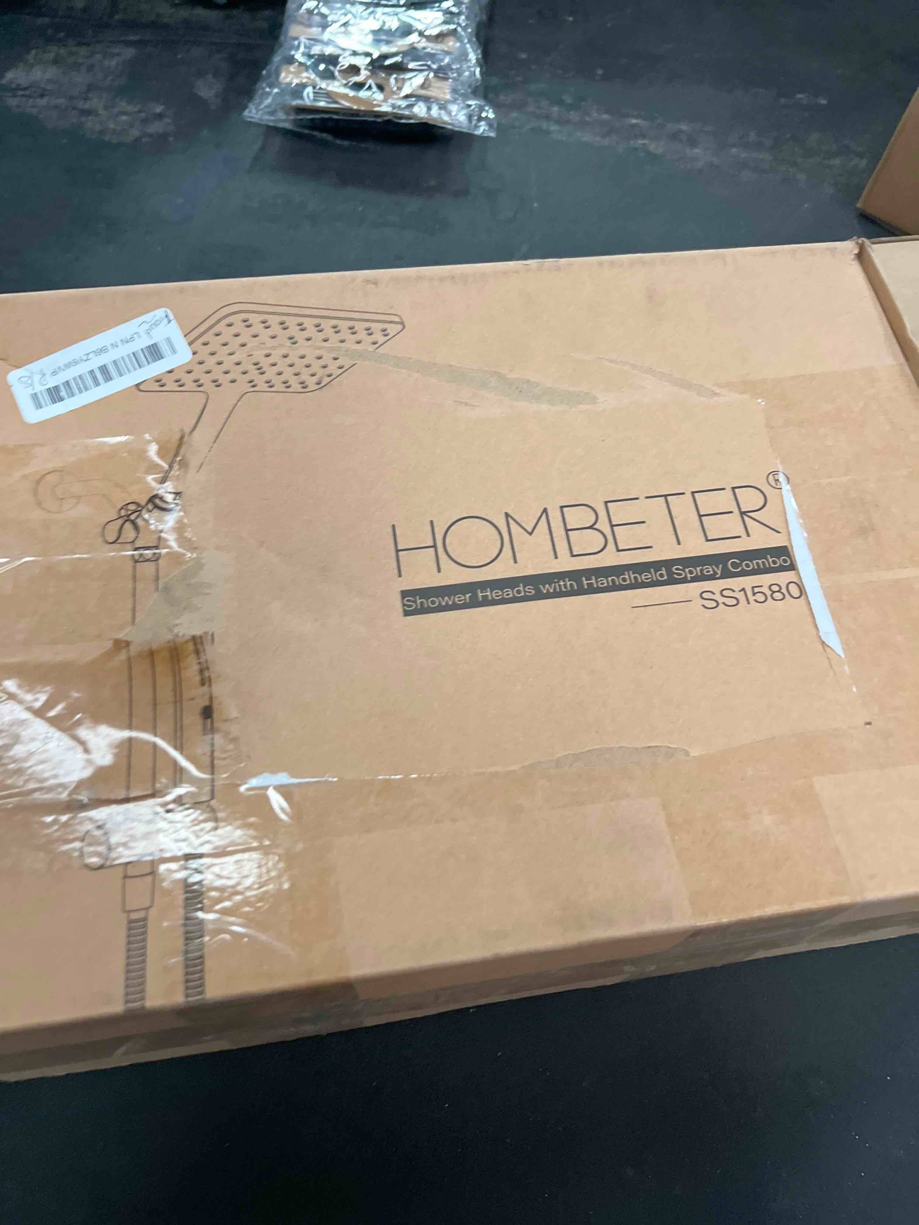 Condition photo showing Good Condition for hombeter high pressure rain shower head with handheld combo, 10 inch square rainfall showerhead, adj