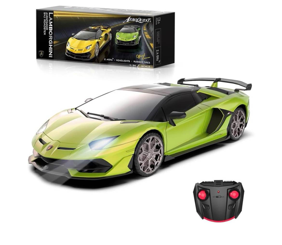 aeroquest lamborghini remote control car, 1:24 scale electric sport racing hobby toy car lamborghini