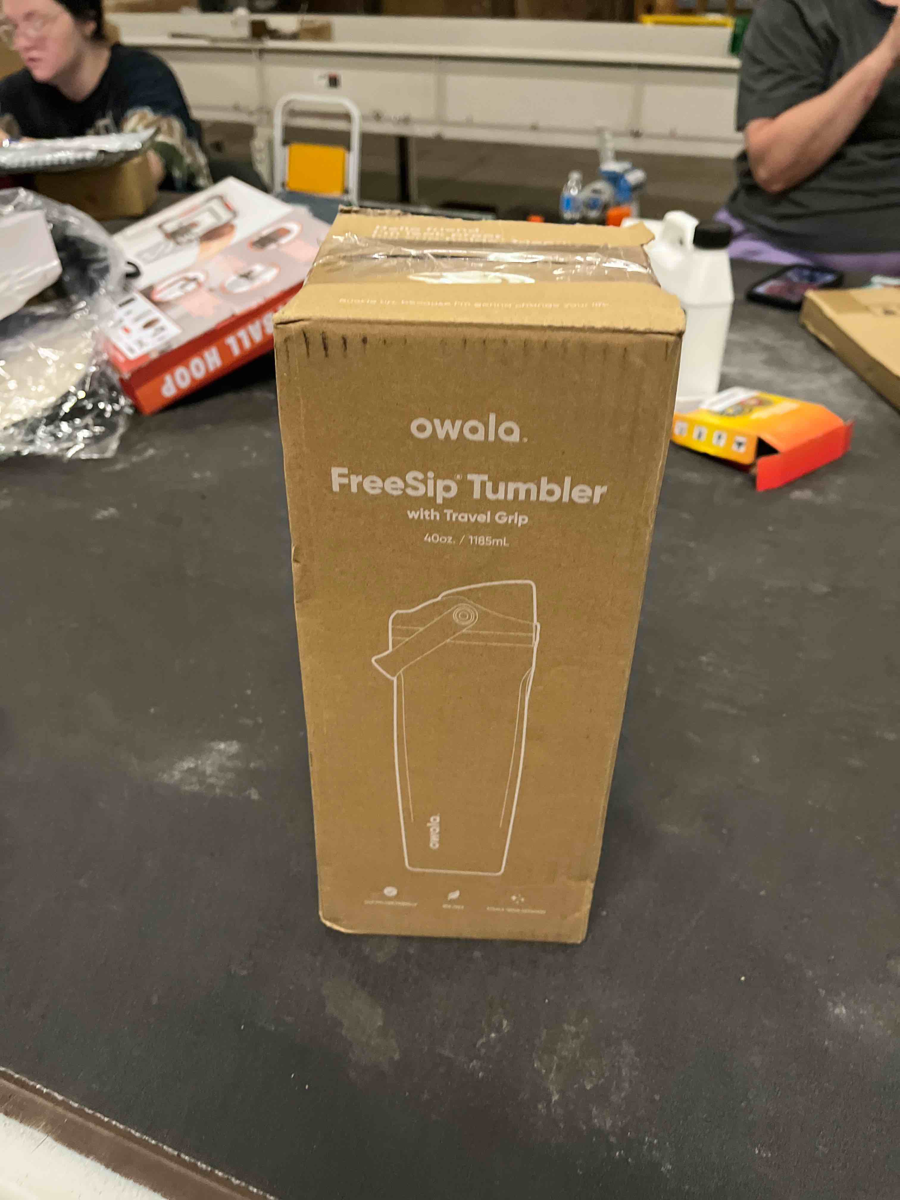 Condition photo showing Good Condition for owala freesip sway insulated stainless steel water bottle with two-way spout, built-in straw and buc