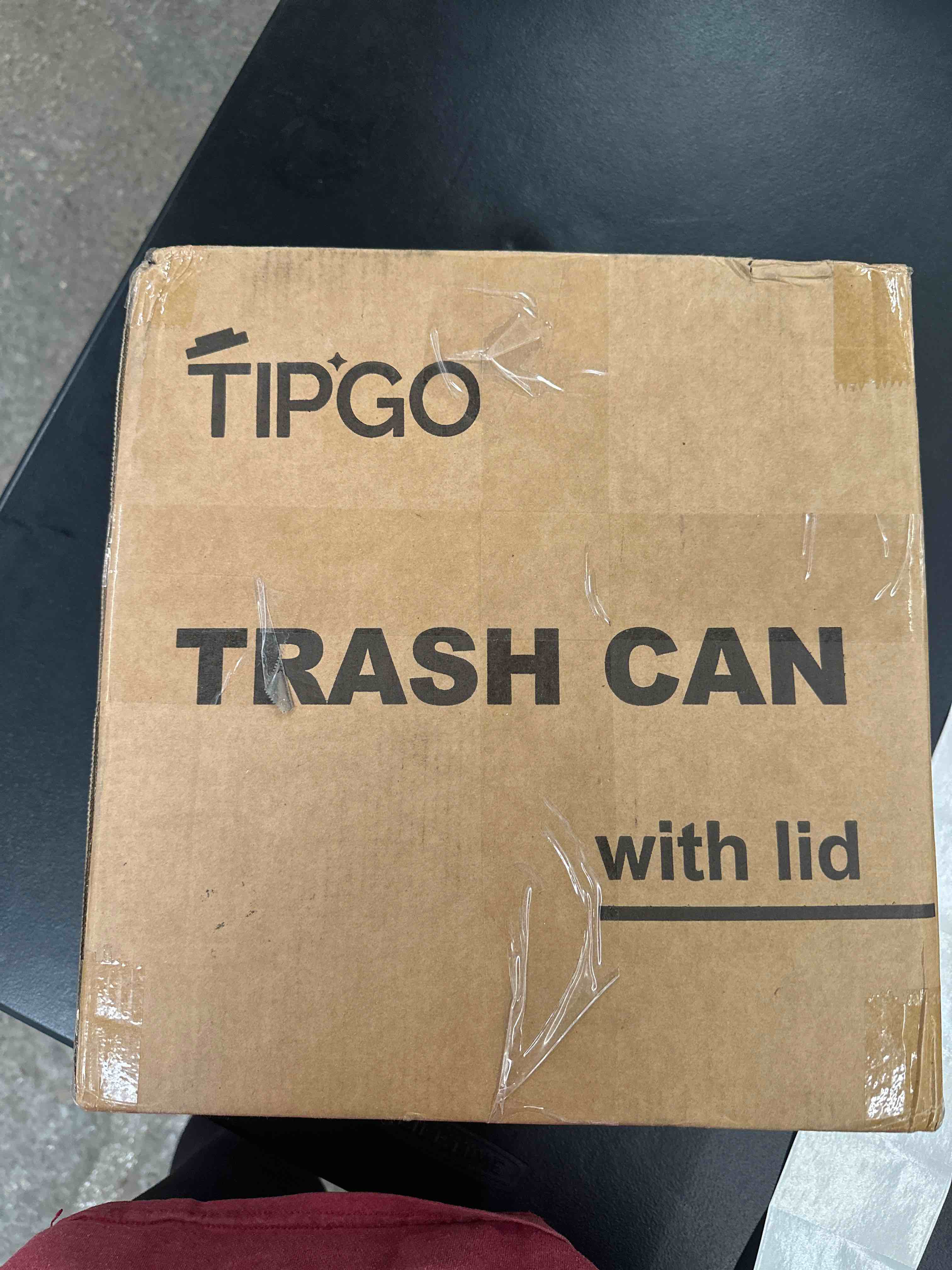 Condition photo showing Good Condition for tipgo small bathroom trash can with lid soft close, 6 liter / 1.6 gallon stainless steel garbage can with removable inner bucket, step pedal, slim trash cans for bedroom, office, kitchen (orange)